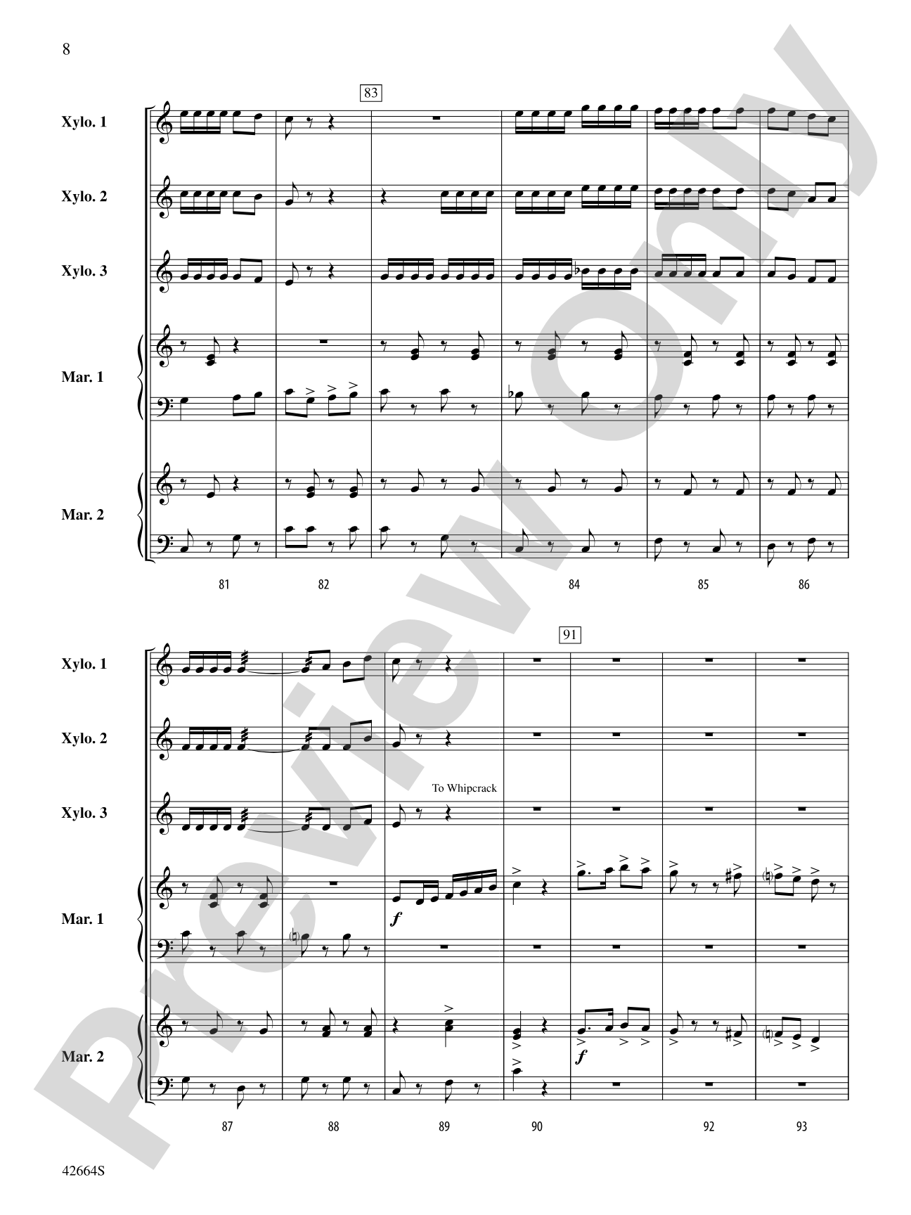 Bugler's Holiday: Percussion Ensemble Conductor Score & Parts