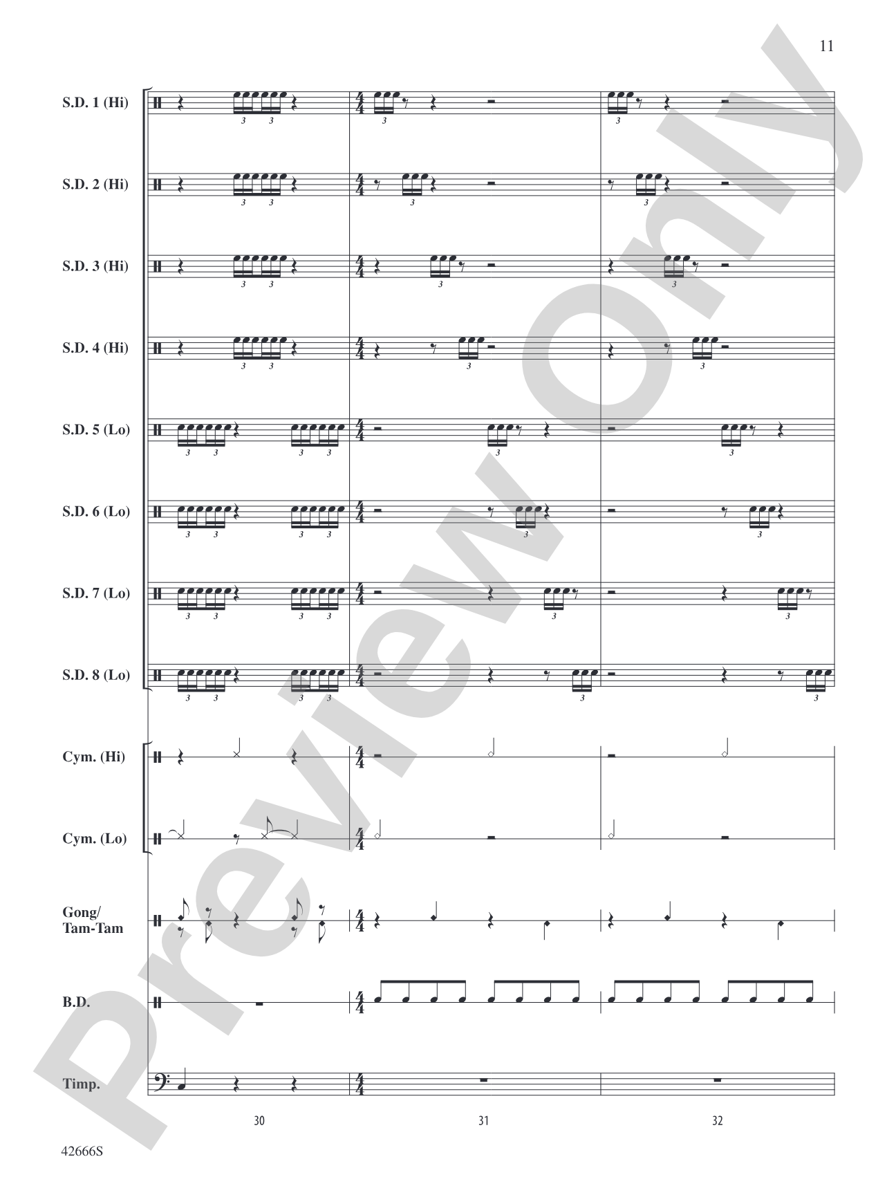 Drum Celebration: Percussion Ensemble Conductor Score & Parts