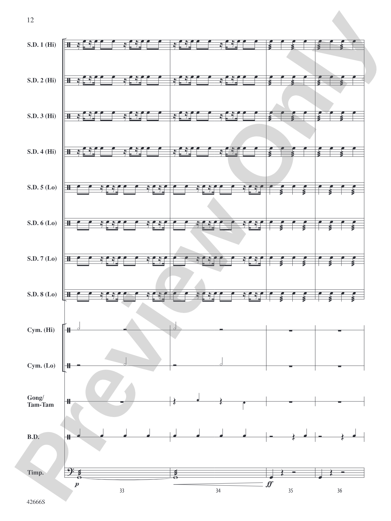 Drum Celebration: Percussion Ensemble Conductor Score & Parts