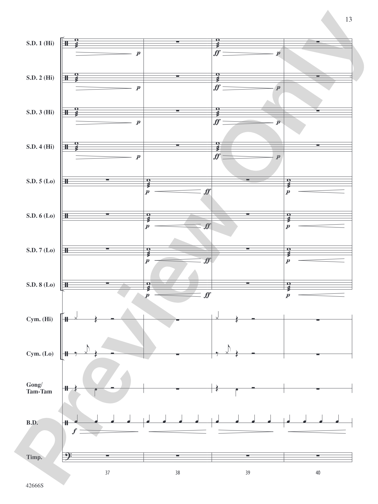 Drum Celebration: Percussion Ensemble Conductor Score & Parts