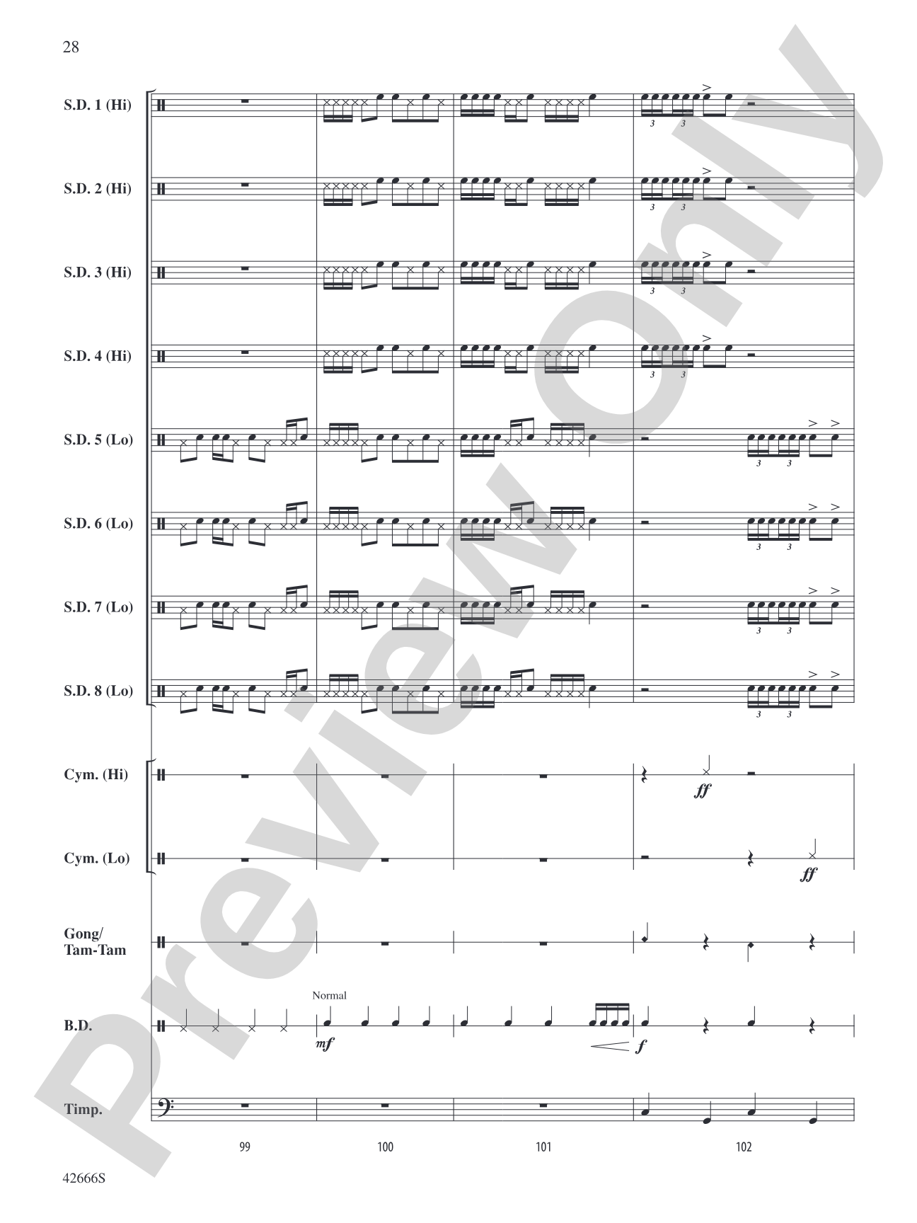 Drum Celebration: Percussion Ensemble Conductor Score & Parts