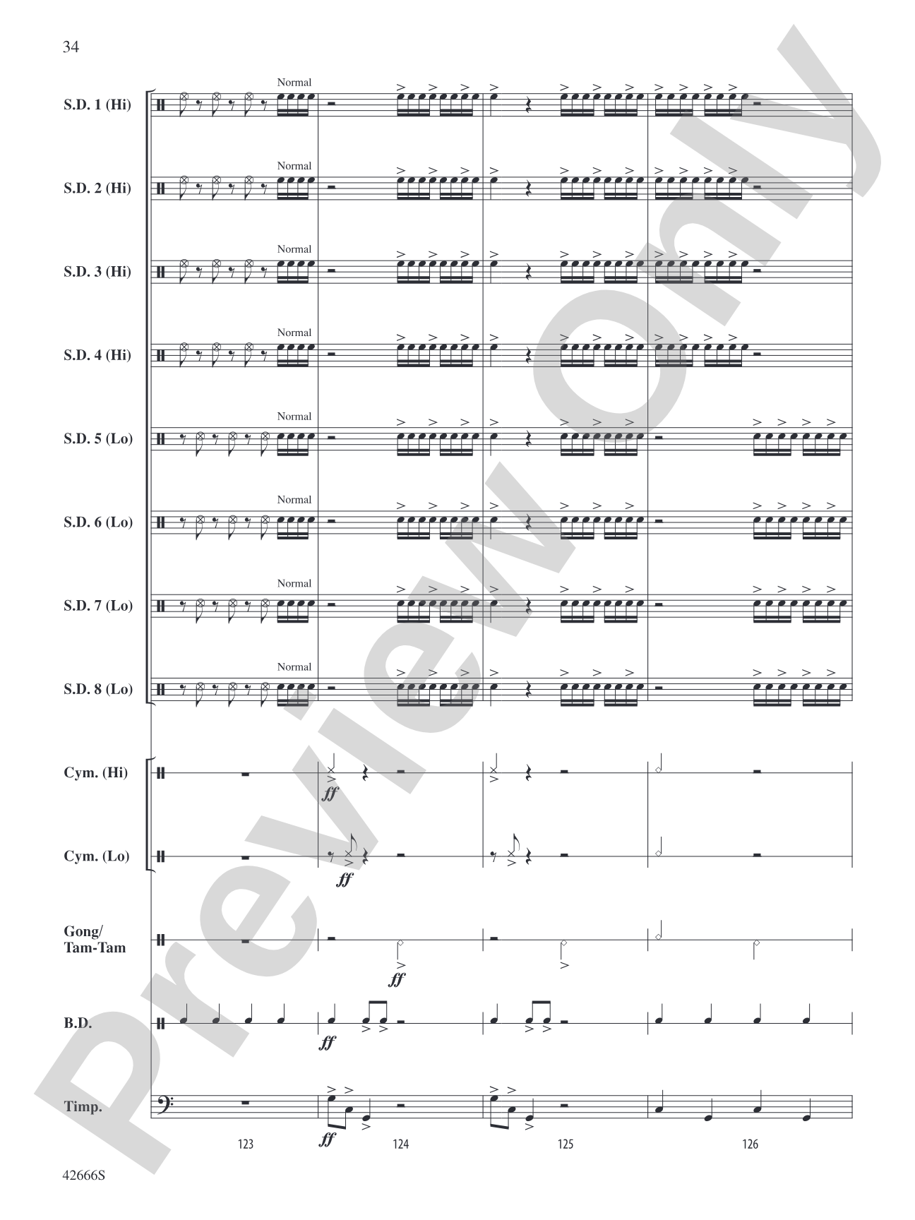 Drum Celebration: Percussion Ensemble Conductor Score & Parts