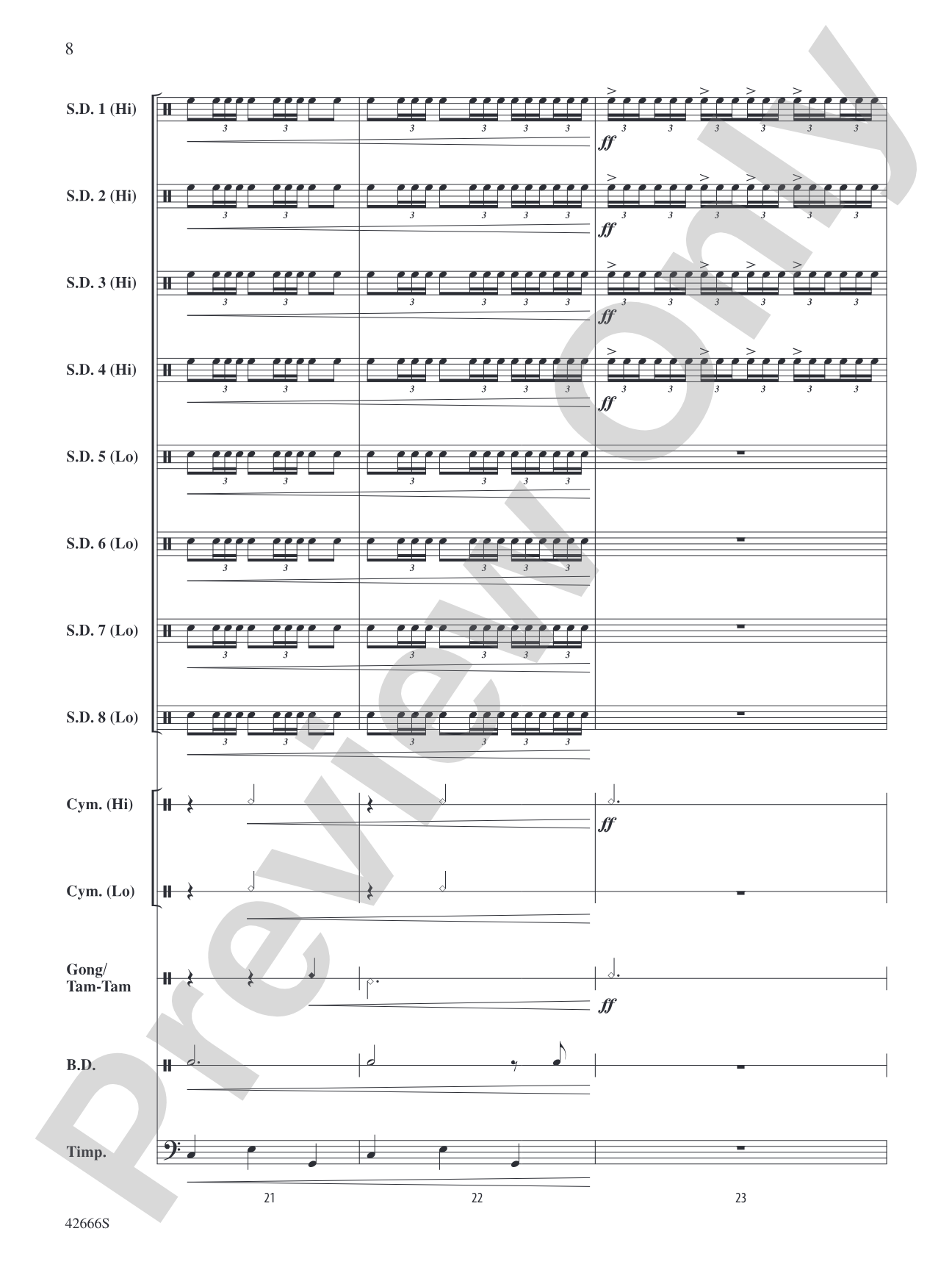 Drum Celebration: Percussion Ensemble Conductor Score & Parts
