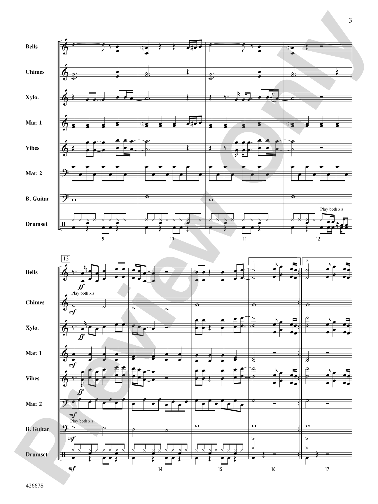 John Lennon Holiday Medley: Percussion Ensemble Conductor Score & Parts