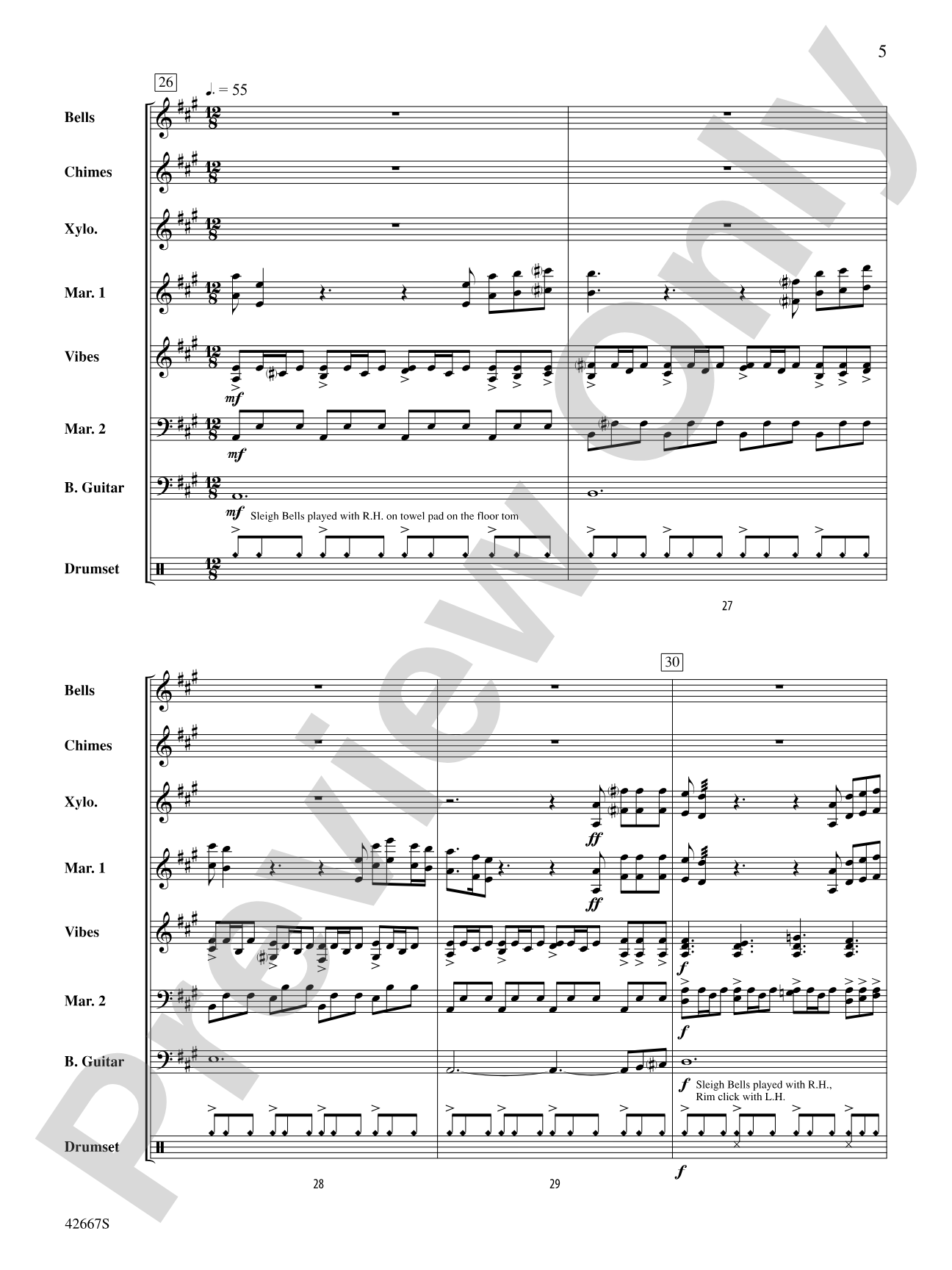 John Lennon Holiday Medley: Percussion Ensemble Conductor Score & Parts