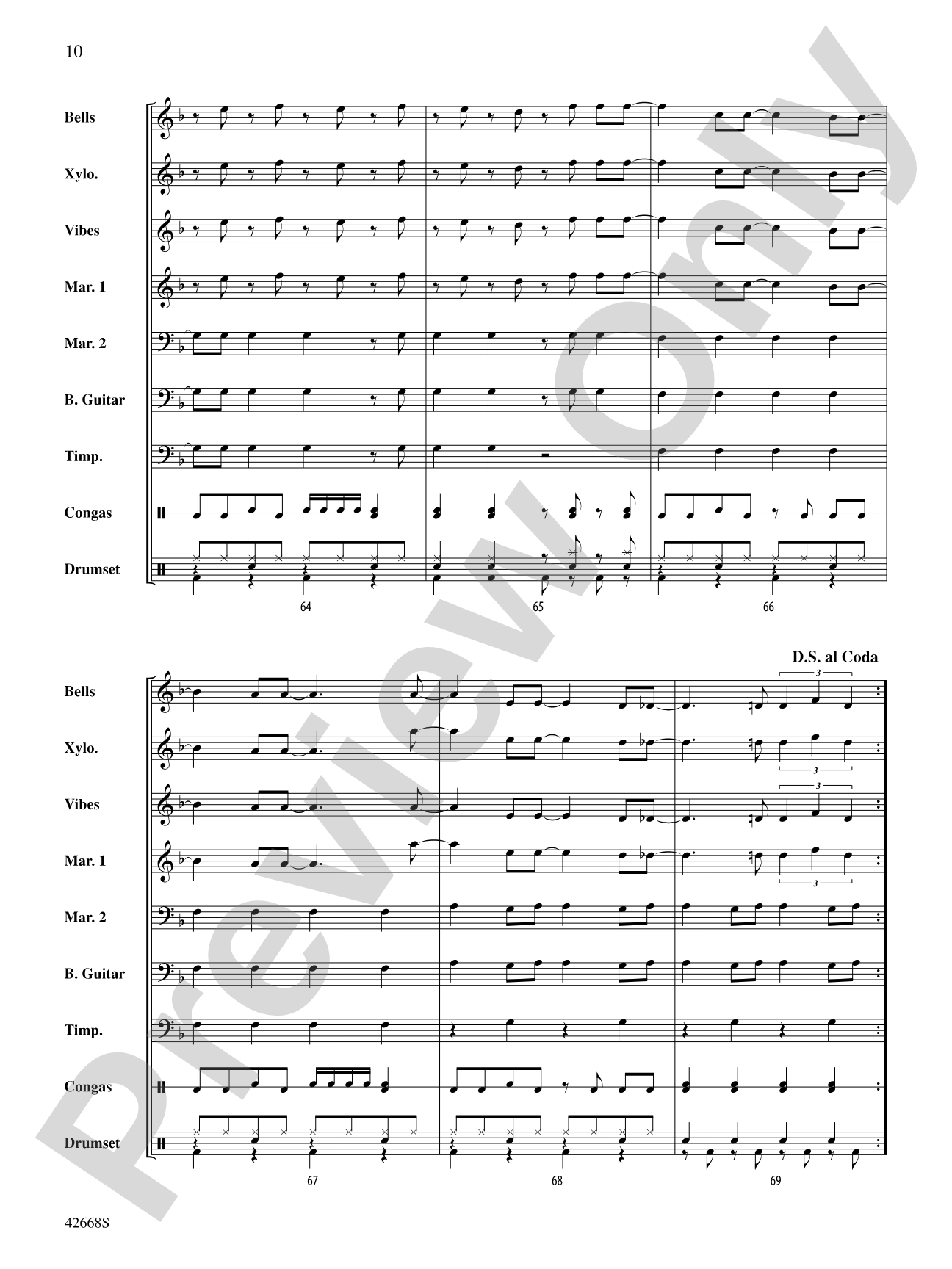 Locked Out of Heaven: Score