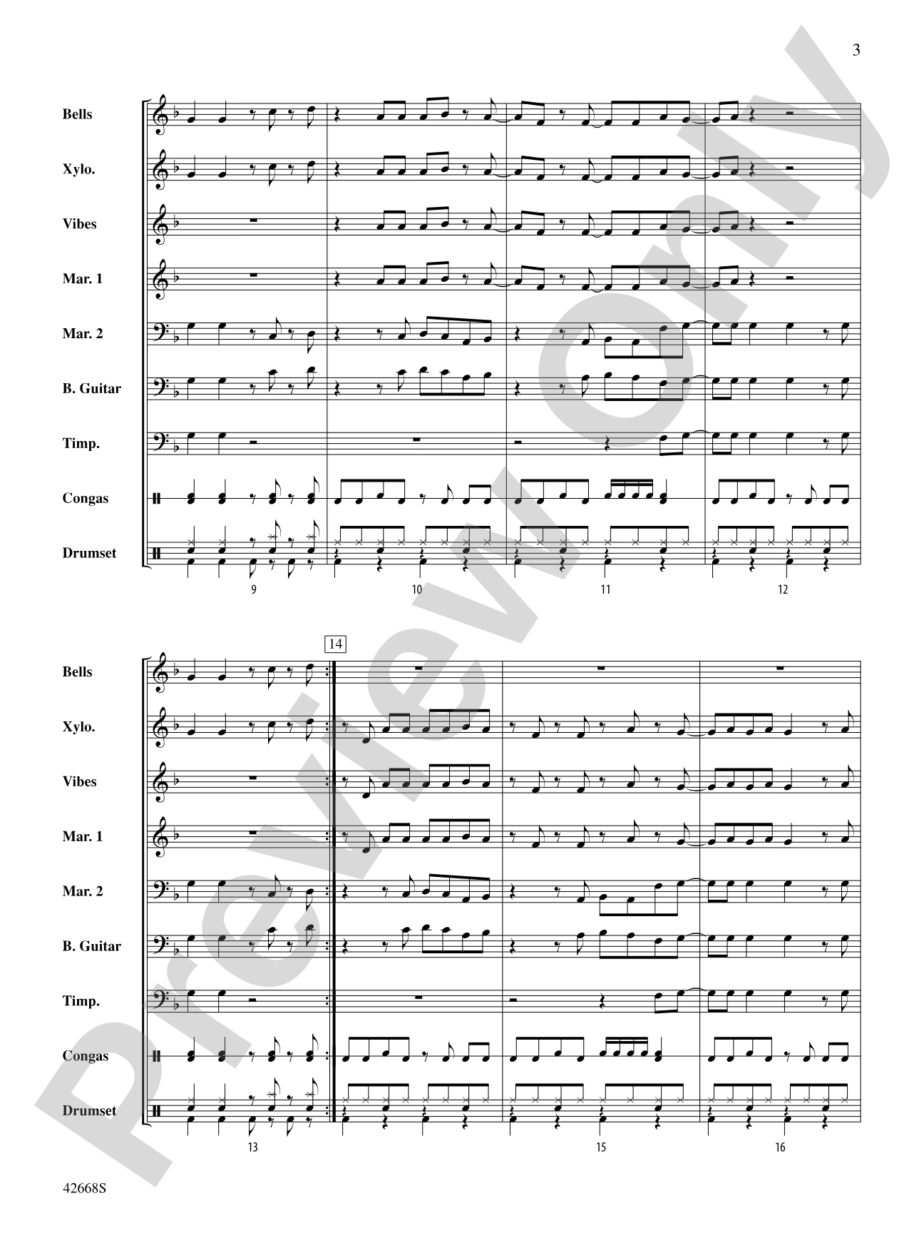 Locked Out of Heaven: Score