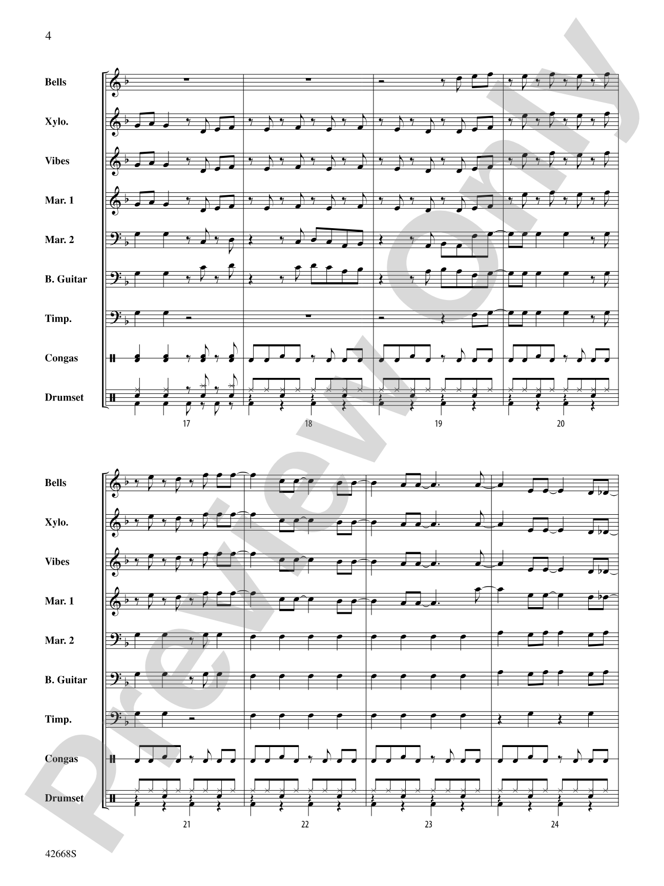 Locked Out of Heaven: Score