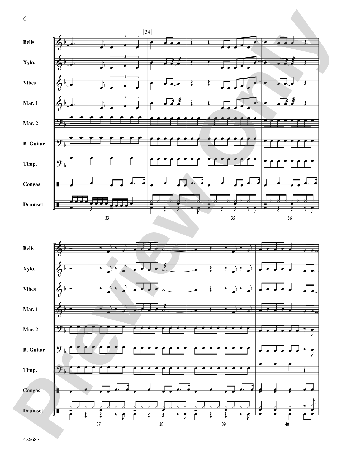 Locked Out of Heaven: Score