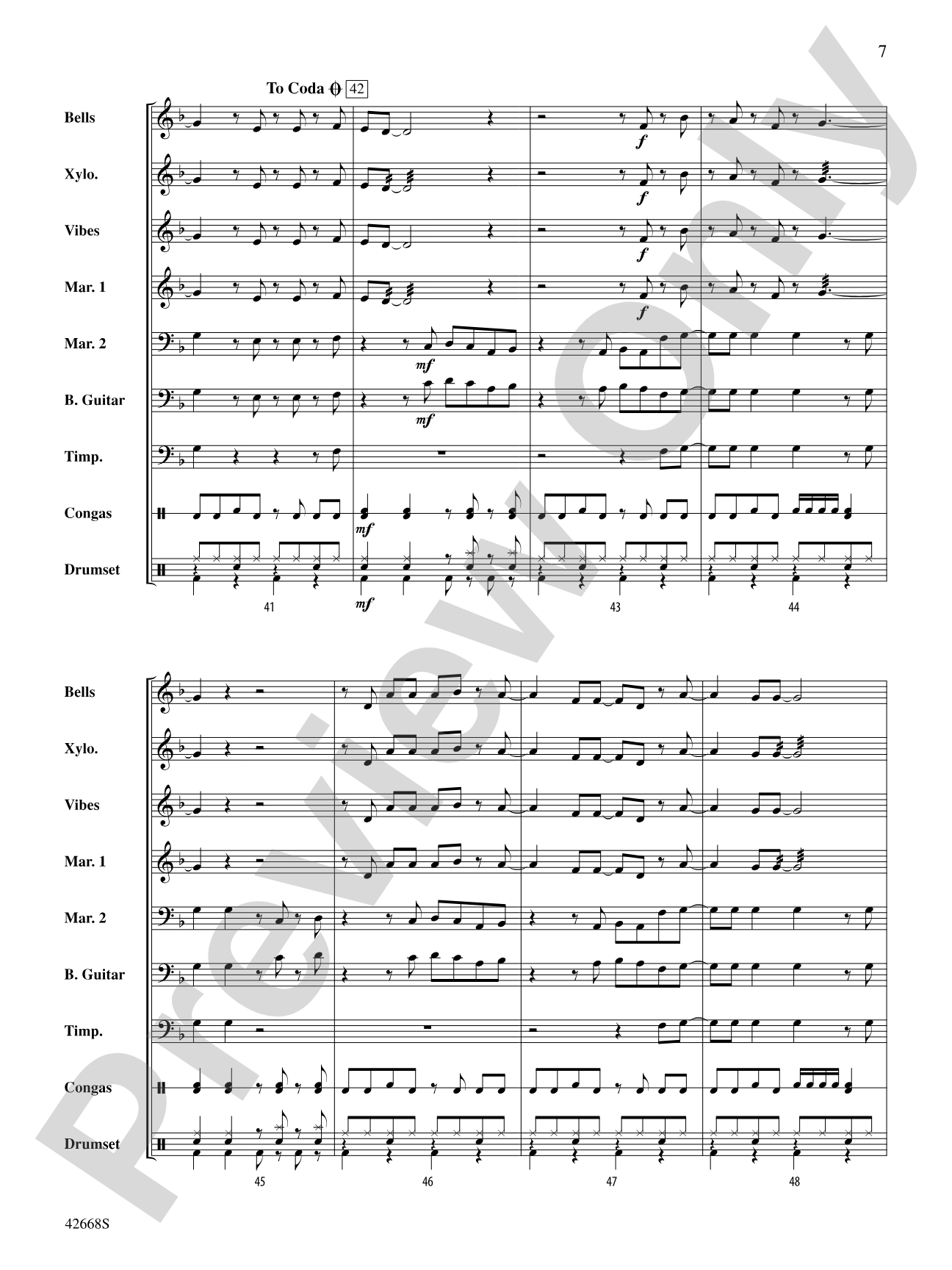 Locked Out of Heaven: Score