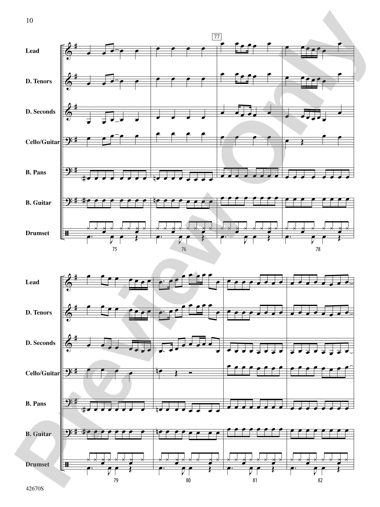 25 or 6 to 4: Steel Drum Conductor Score & Parts