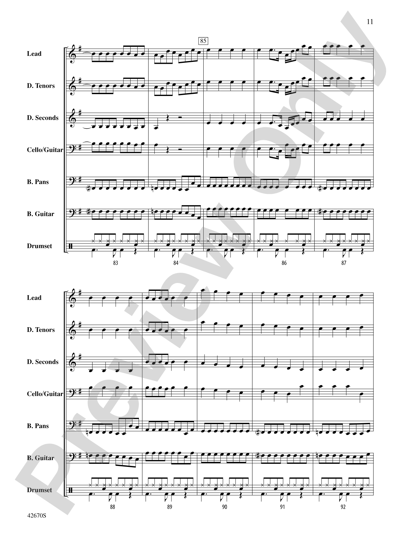 25 or 6 to 4: Steel Drum Conductor Score & Parts