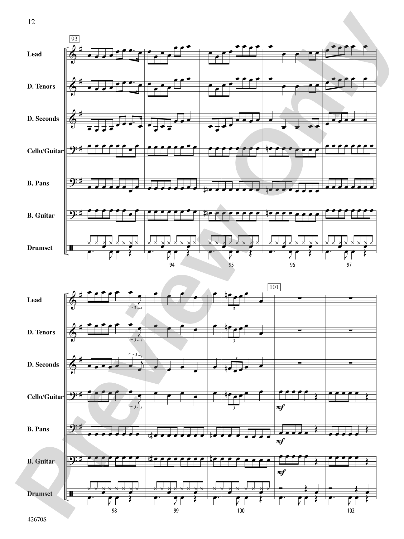 25 or 6 to 4: Steel Drum Conductor Score & Parts