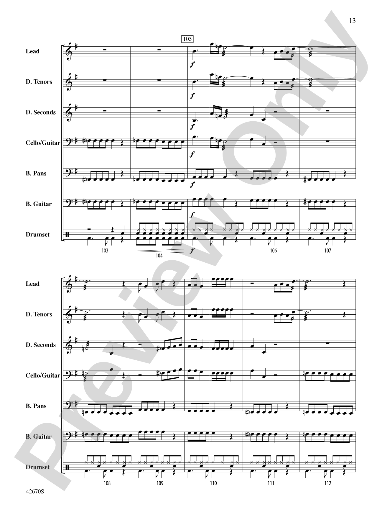25 or 6 to 4: Steel Drum Conductor Score & Parts