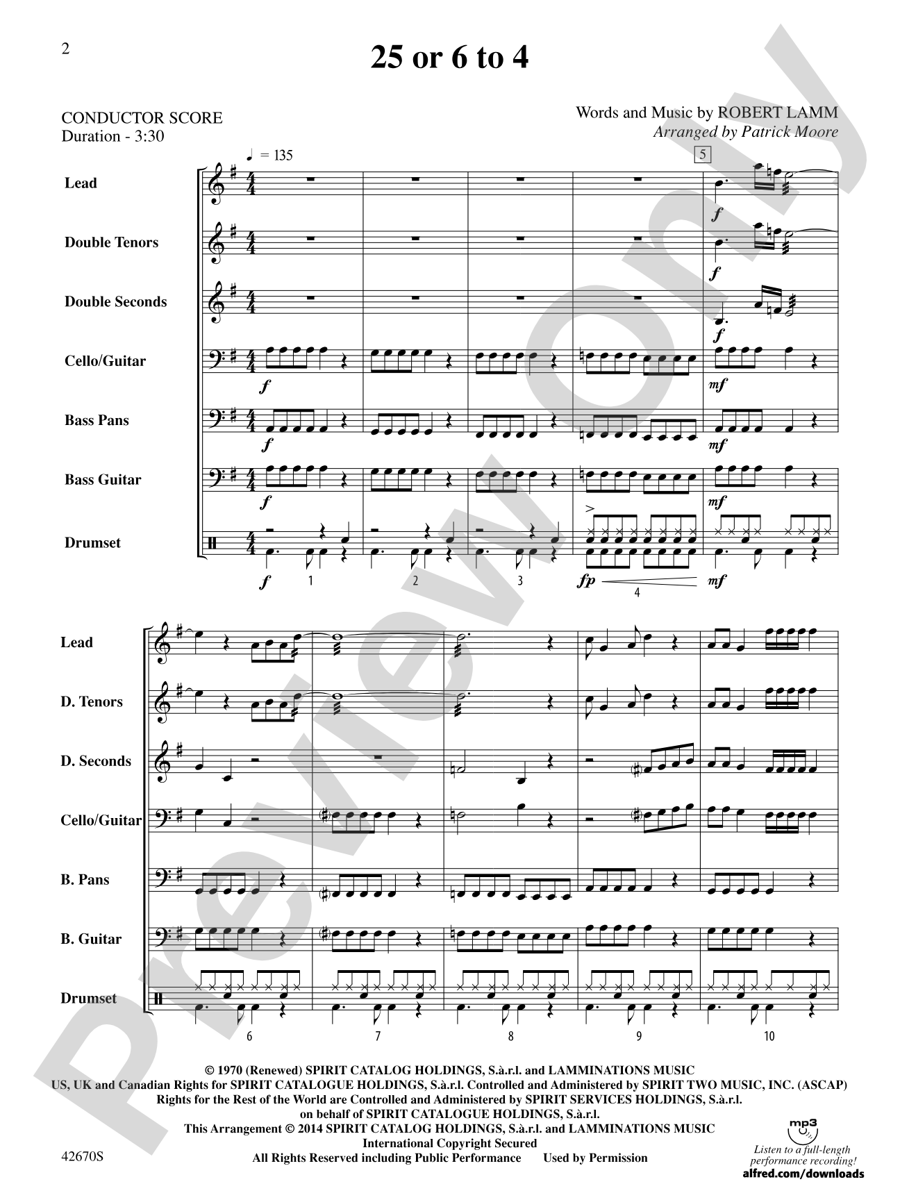 25 or 6 to 4: Steel Drum Conductor Score & Parts