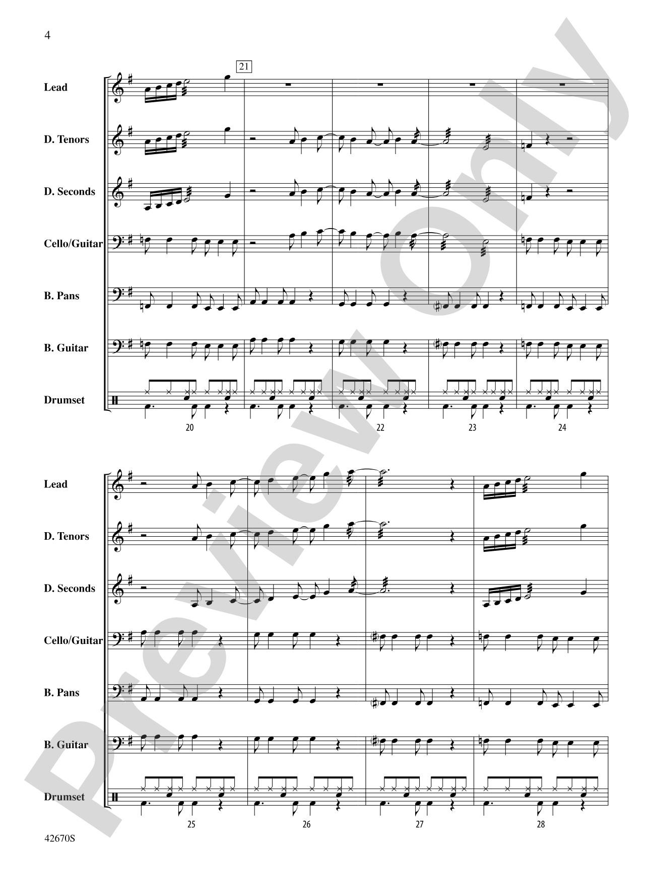 25 or 6 to 4: Steel Drum Conductor Score & Parts
