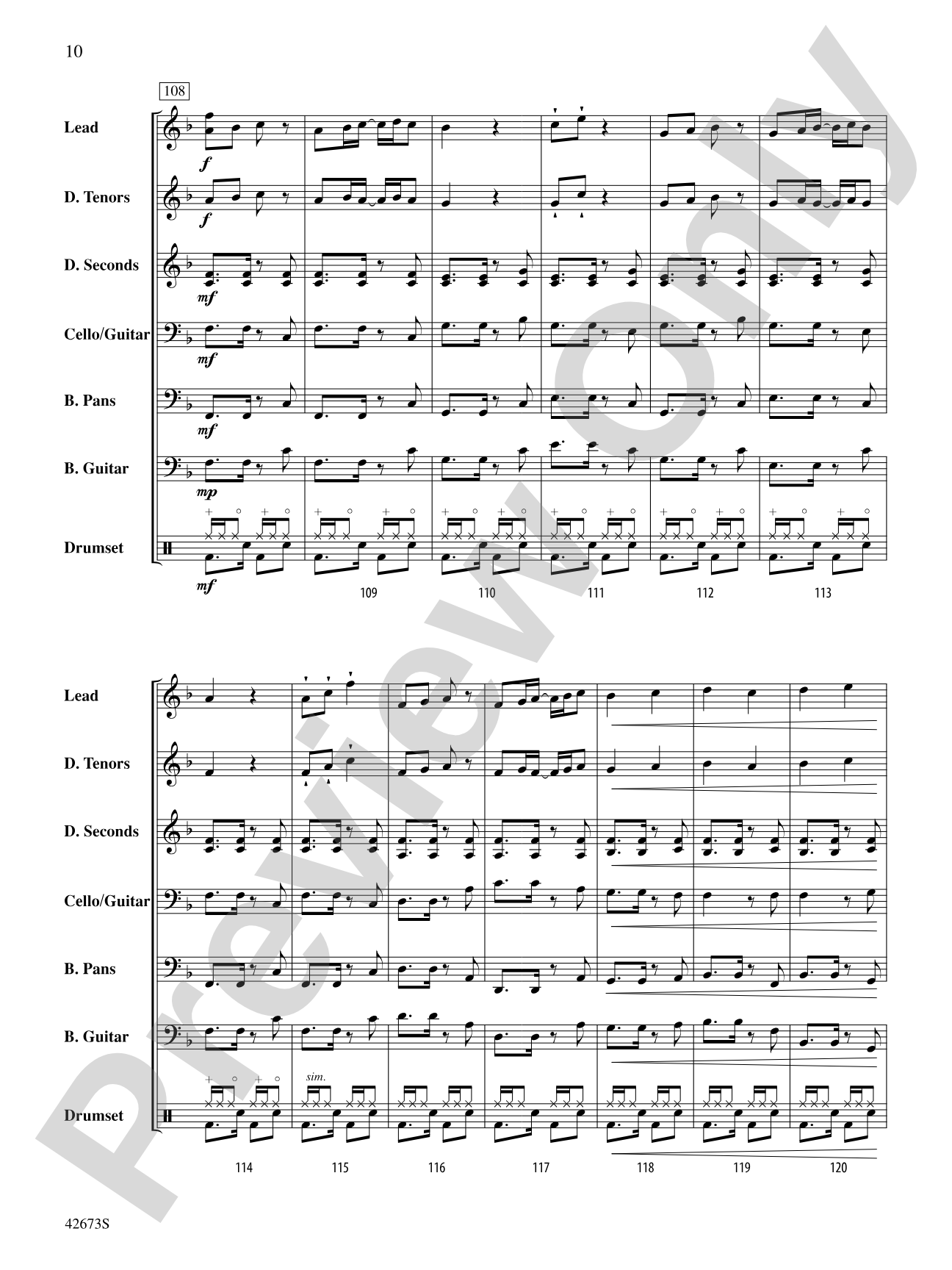Chileno Bay: Steel Drum Conductor Score & Parts