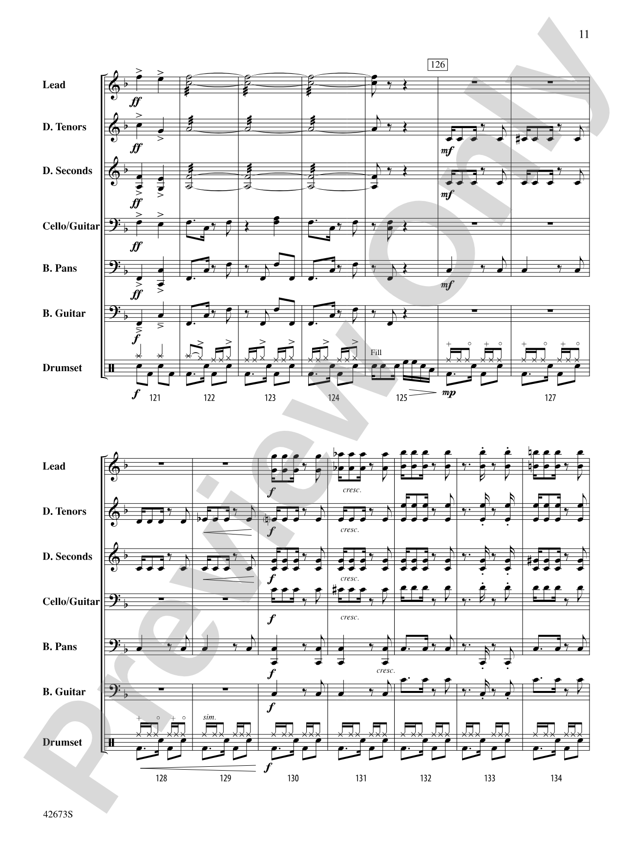 Chileno Bay: Steel Drum Conductor Score & Parts