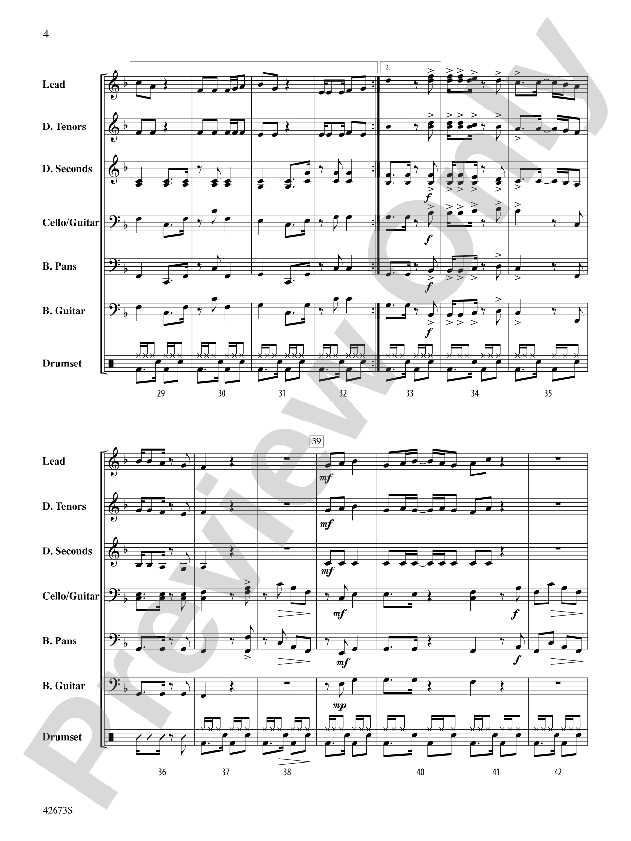 Chileno Bay: Steel Drum Conductor Score & Parts