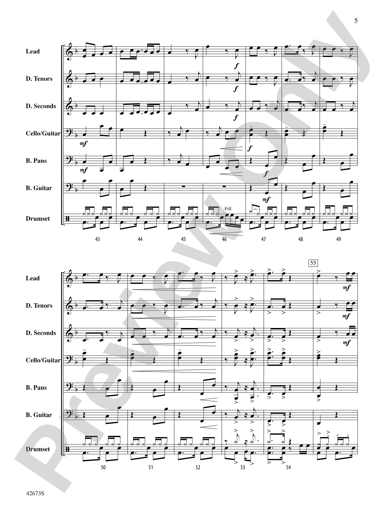Chileno Bay: Steel Drum Conductor Score & Parts