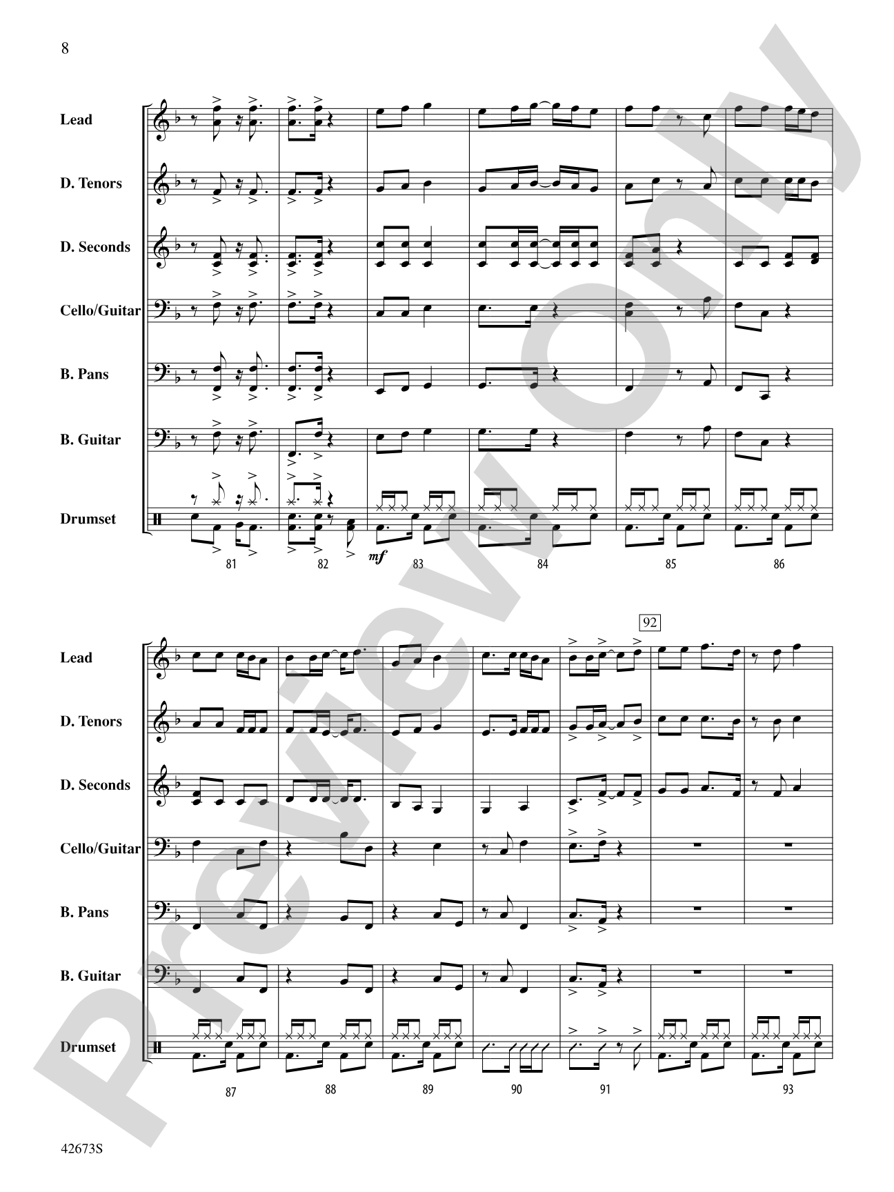 Chileno Bay: Steel Drum Conductor Score & Parts