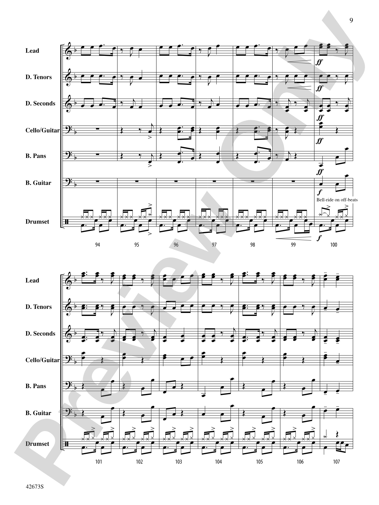 Chileno Bay: Steel Drum Conductor Score & Parts