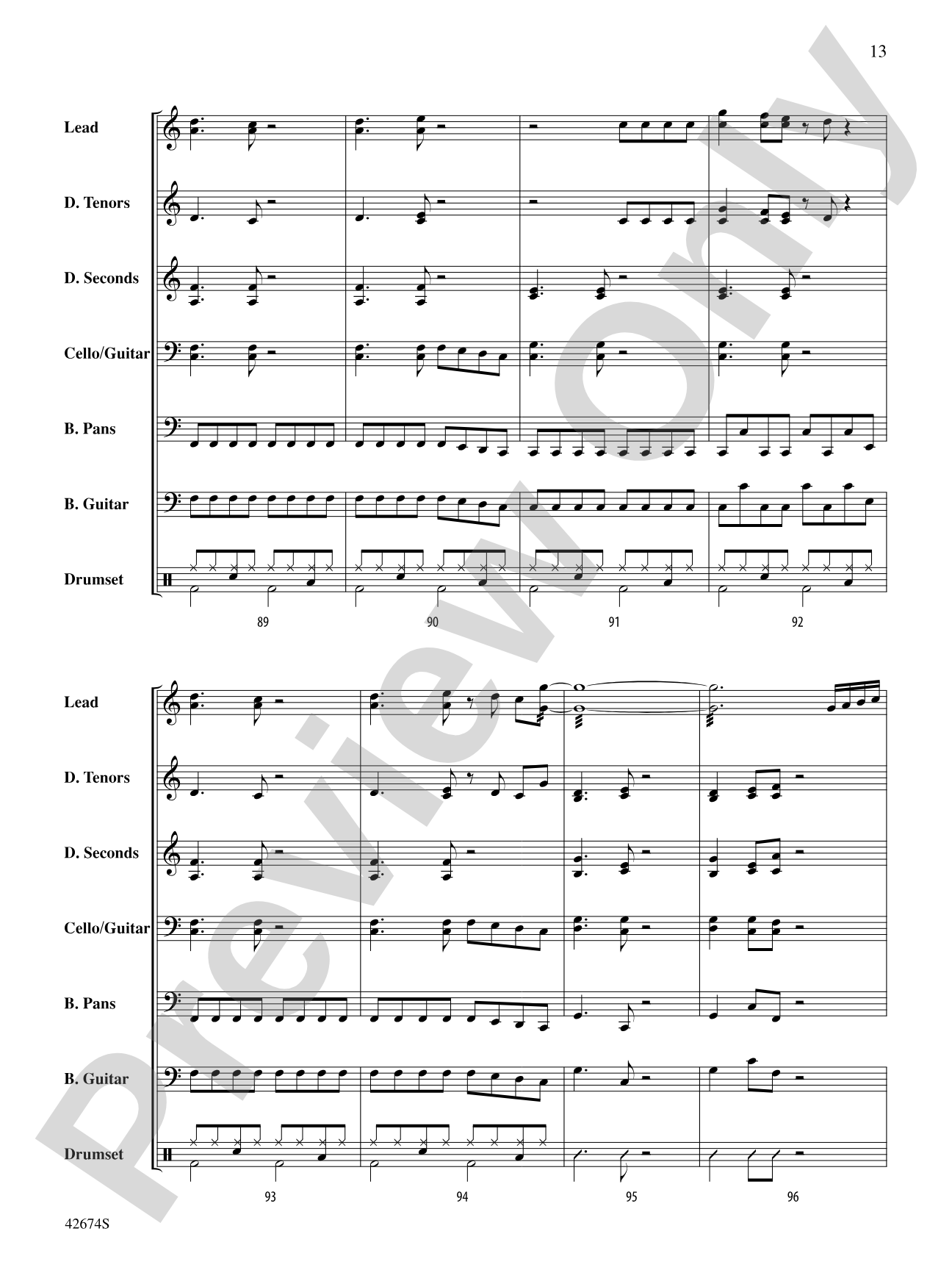 Don't Stop Believin': Steel Drum Conductor Score & Parts