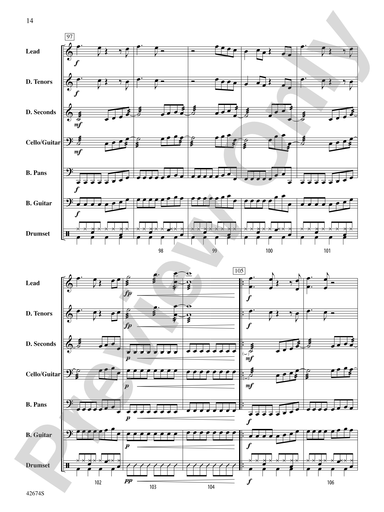Don't Stop Believin': Steel Drum Conductor Score & Parts