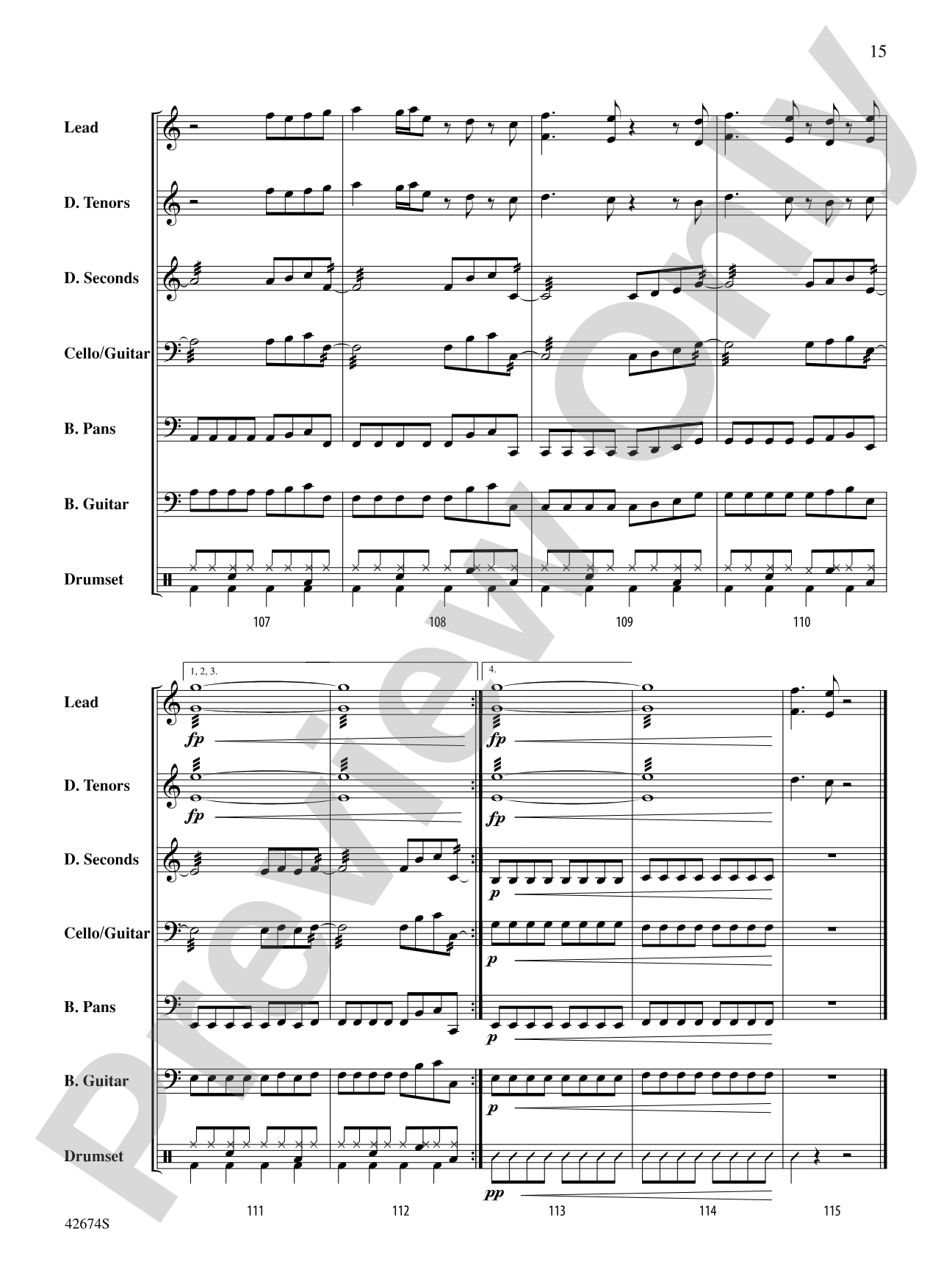 Don't Stop Believin': Steel Drum Conductor Score & Parts