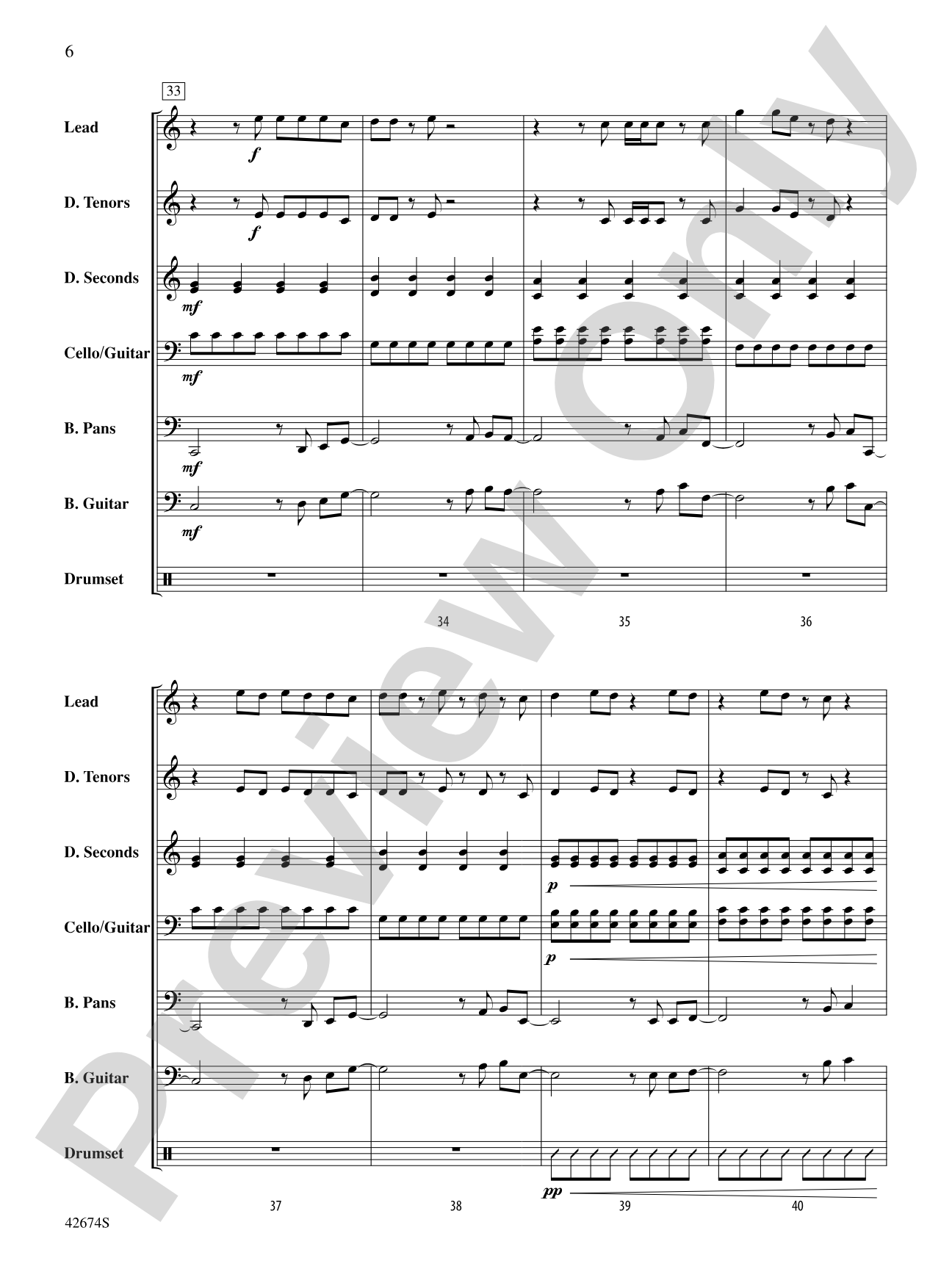 Don't Stop Believin': Steel Drum Conductor Score & Parts