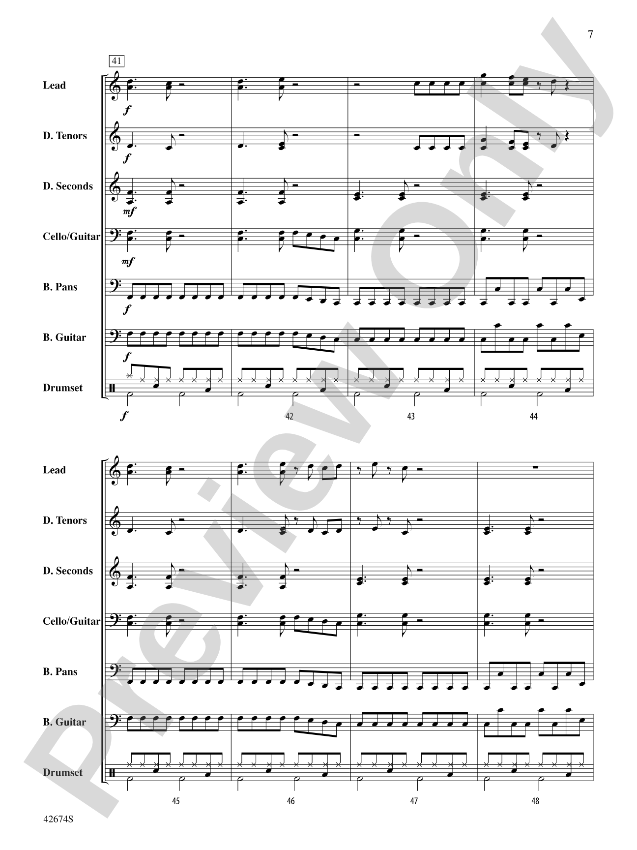 Don't Stop Believin': Steel Drum Conductor Score & Parts
