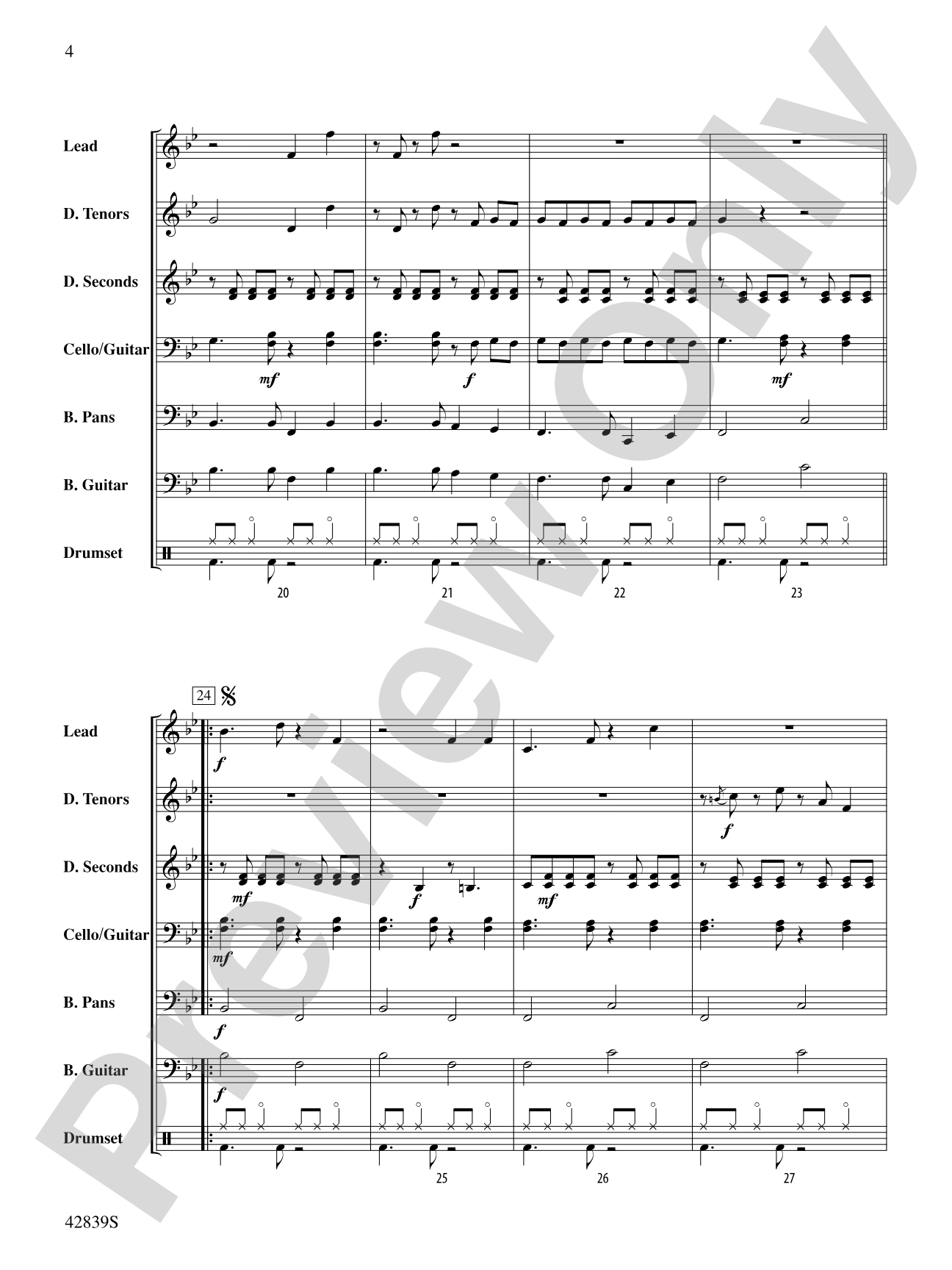 Tribute to Spree Simon: Steel Drum Conductor Score & Parts