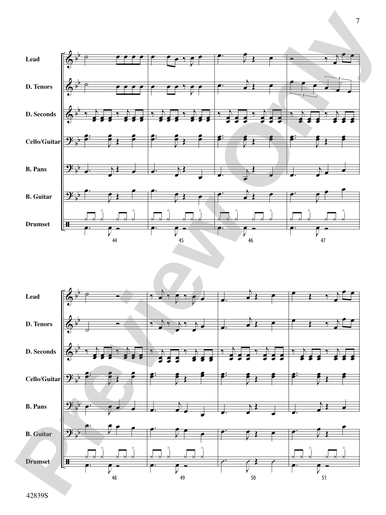 Tribute to Spree Simon: Steel Drum Conductor Score & Parts