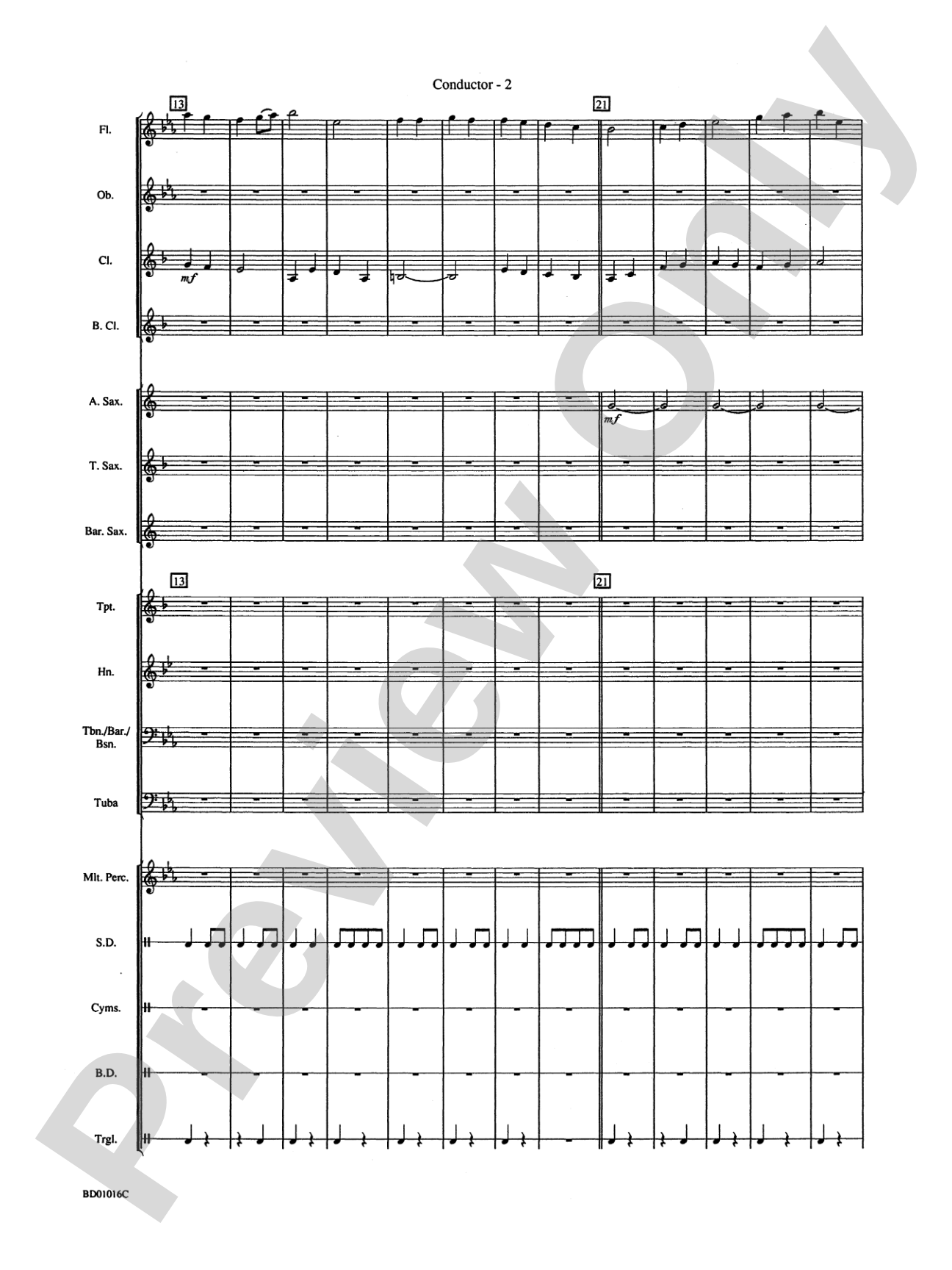 Battle Creek March: Concert Band Conductor Score & Parts