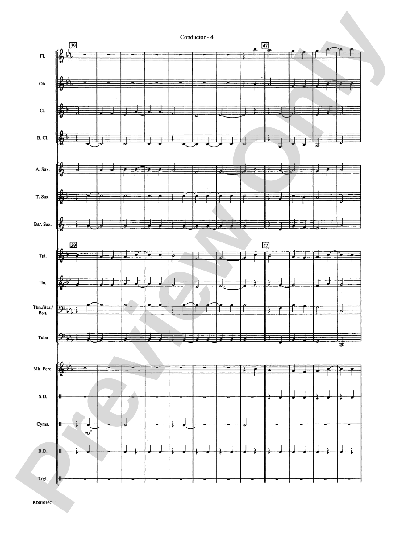 Battle Creek March: Concert Band Conductor Score & Parts