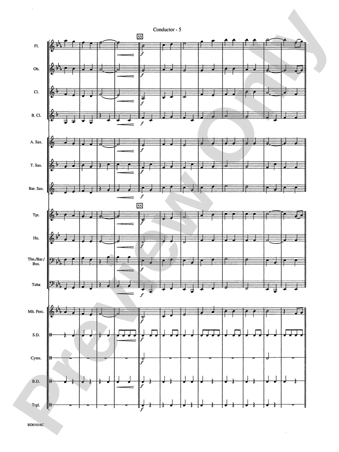 Battle Creek March: Concert Band Conductor Score & Parts