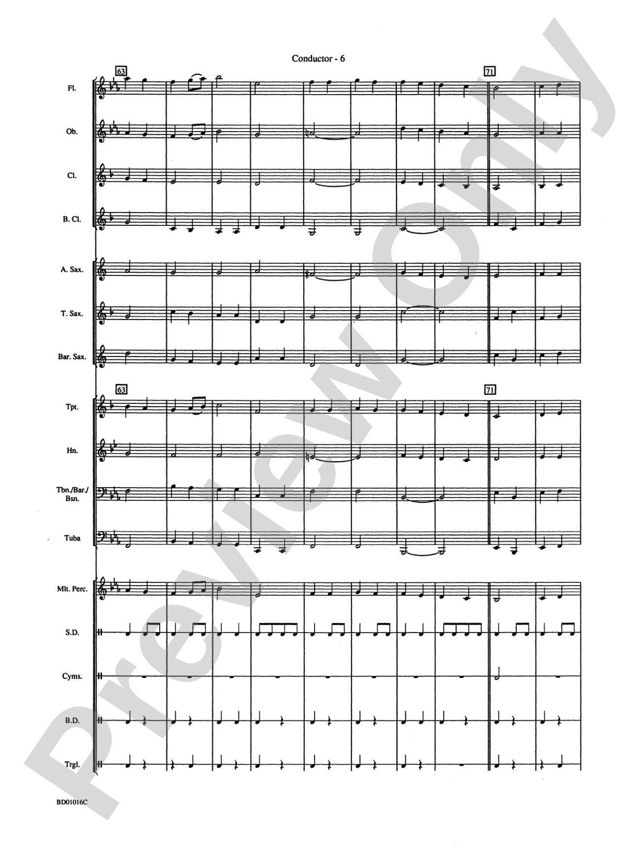 Battle Creek March: Concert Band Conductor Score & Parts