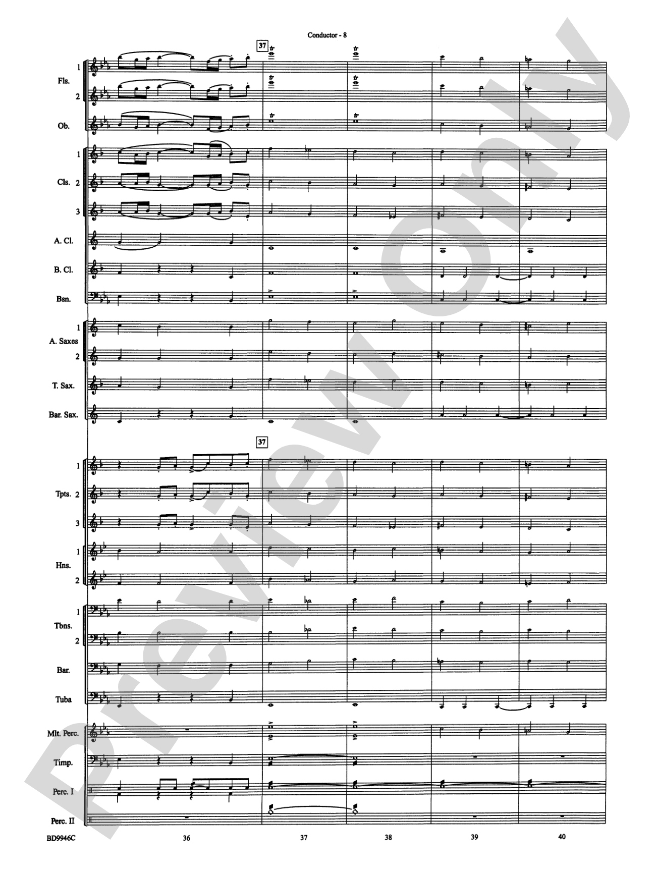 Winterfest: Concert Band Conductor Score & Parts