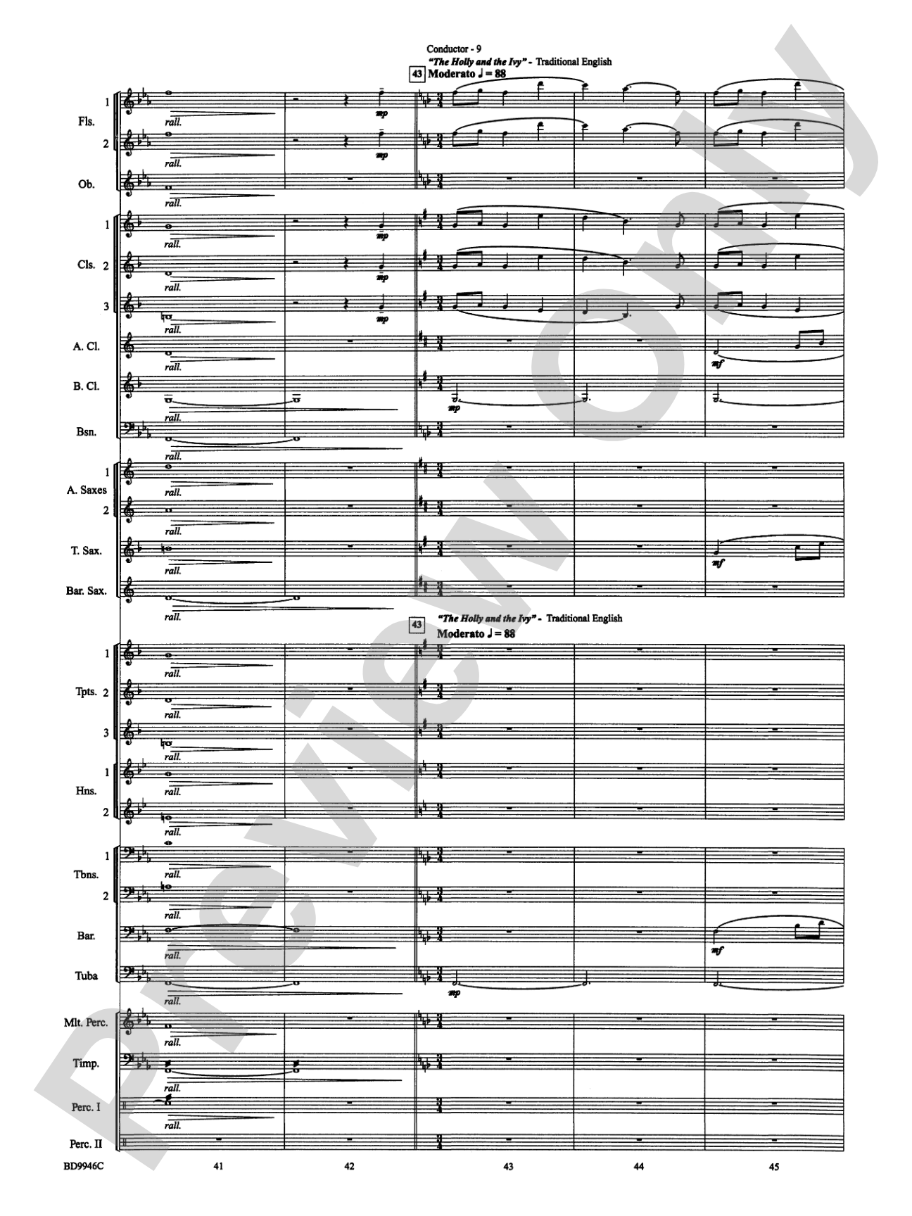 Winterfest: Concert Band Conductor Score & Parts