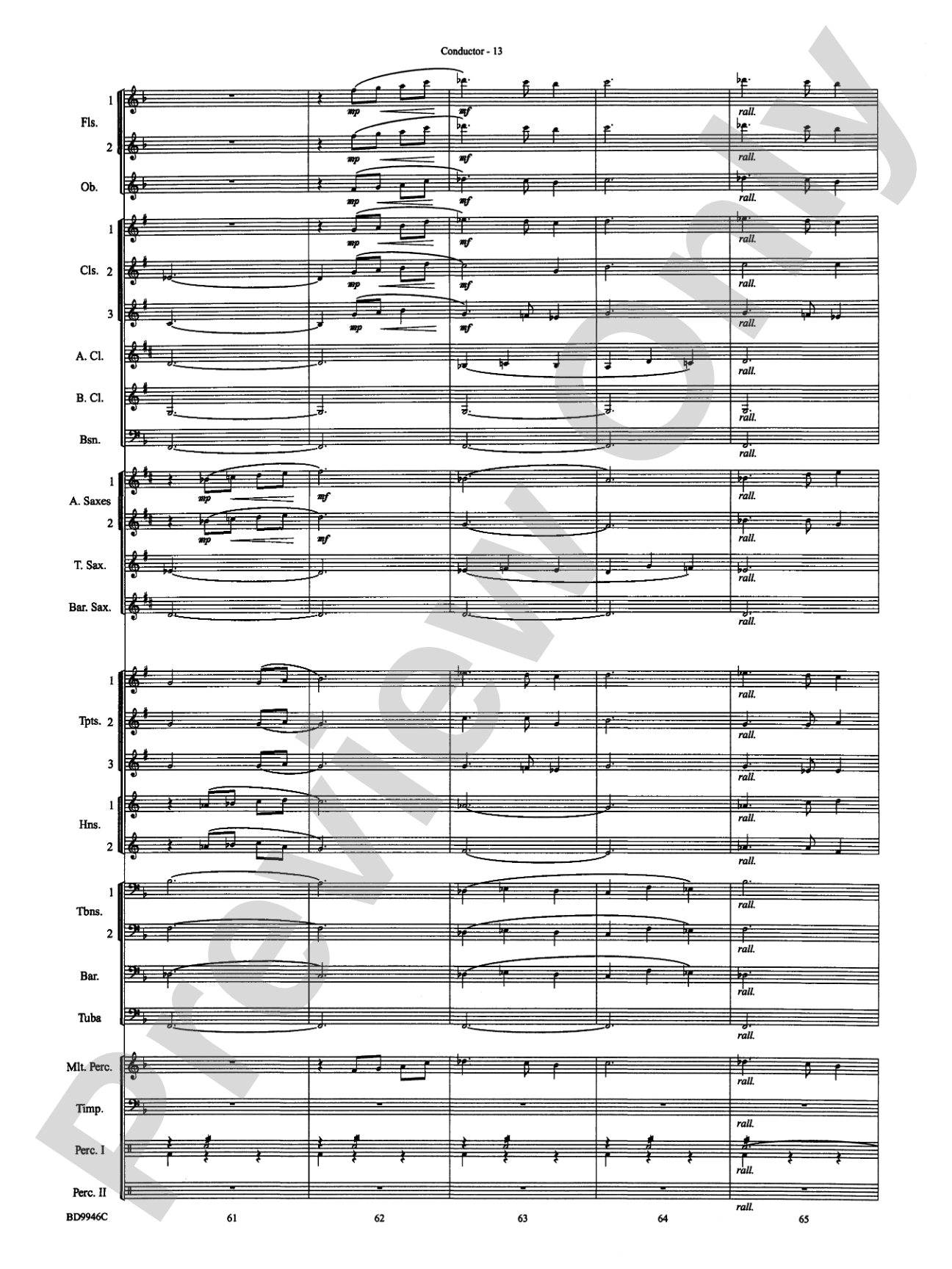 Winterfest: Concert Band Conductor Score & Parts
