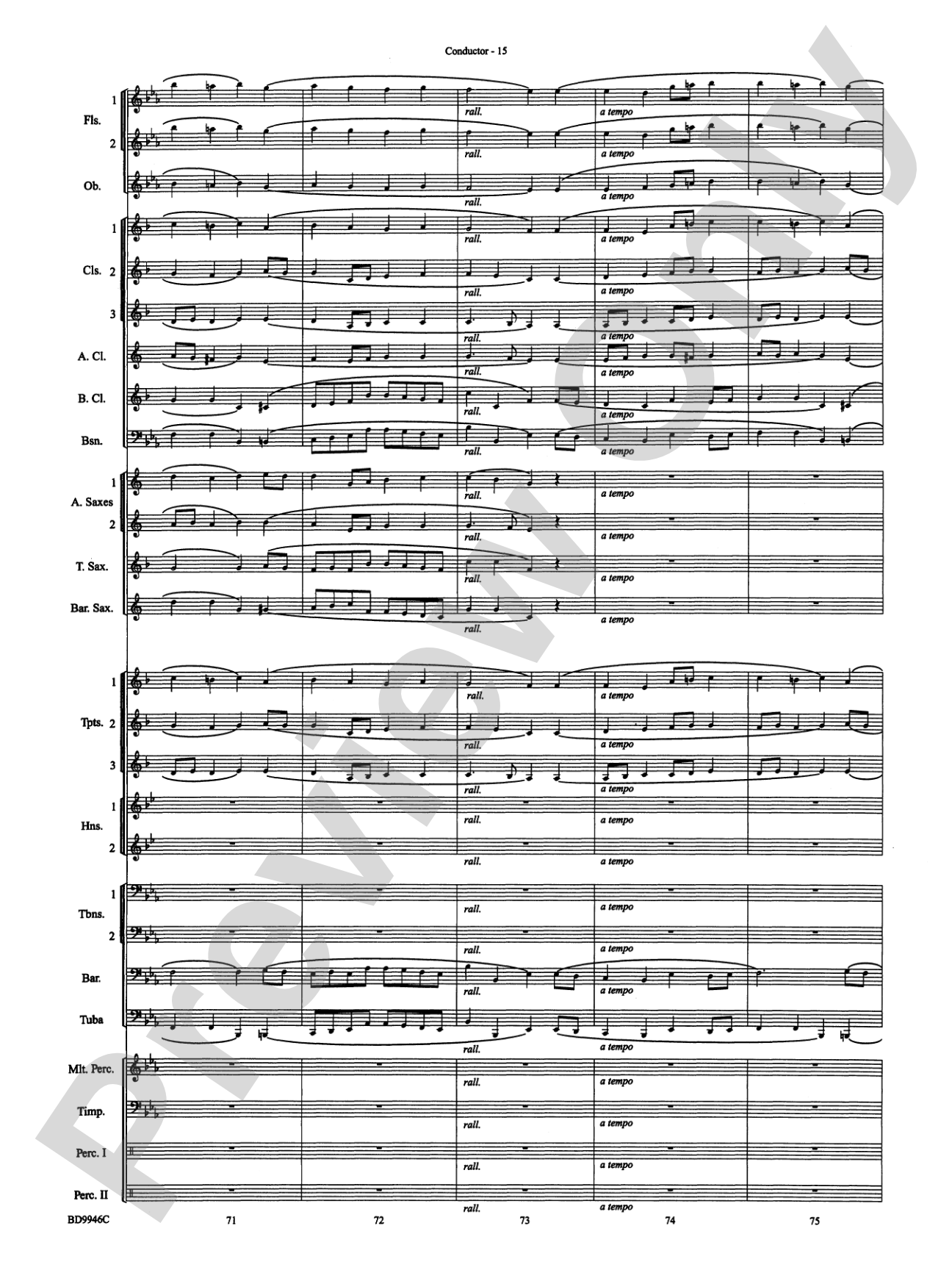 Winterfest: Concert Band Conductor Score & Parts