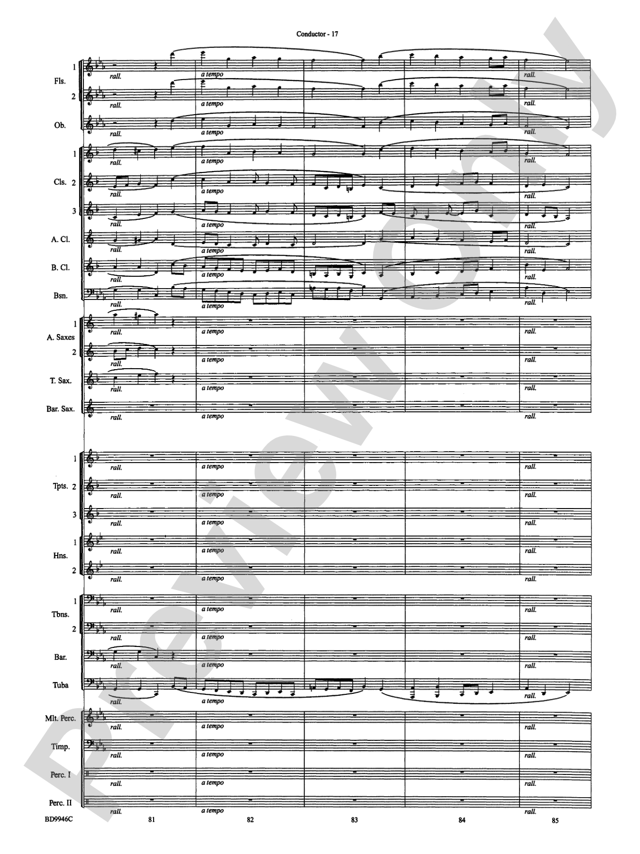 Winterfest: Concert Band Conductor Score & Parts
