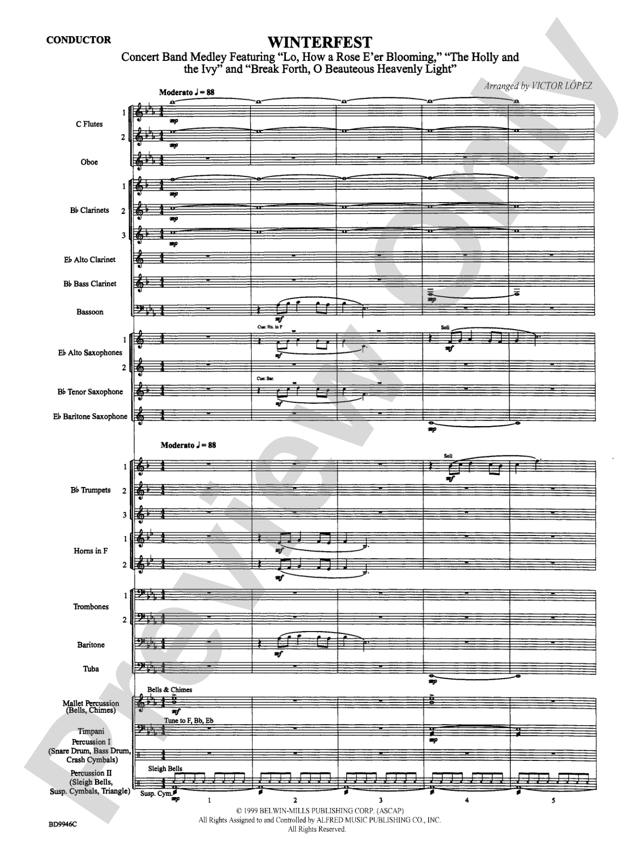 Winterfest: Concert Band Conductor Score & Parts