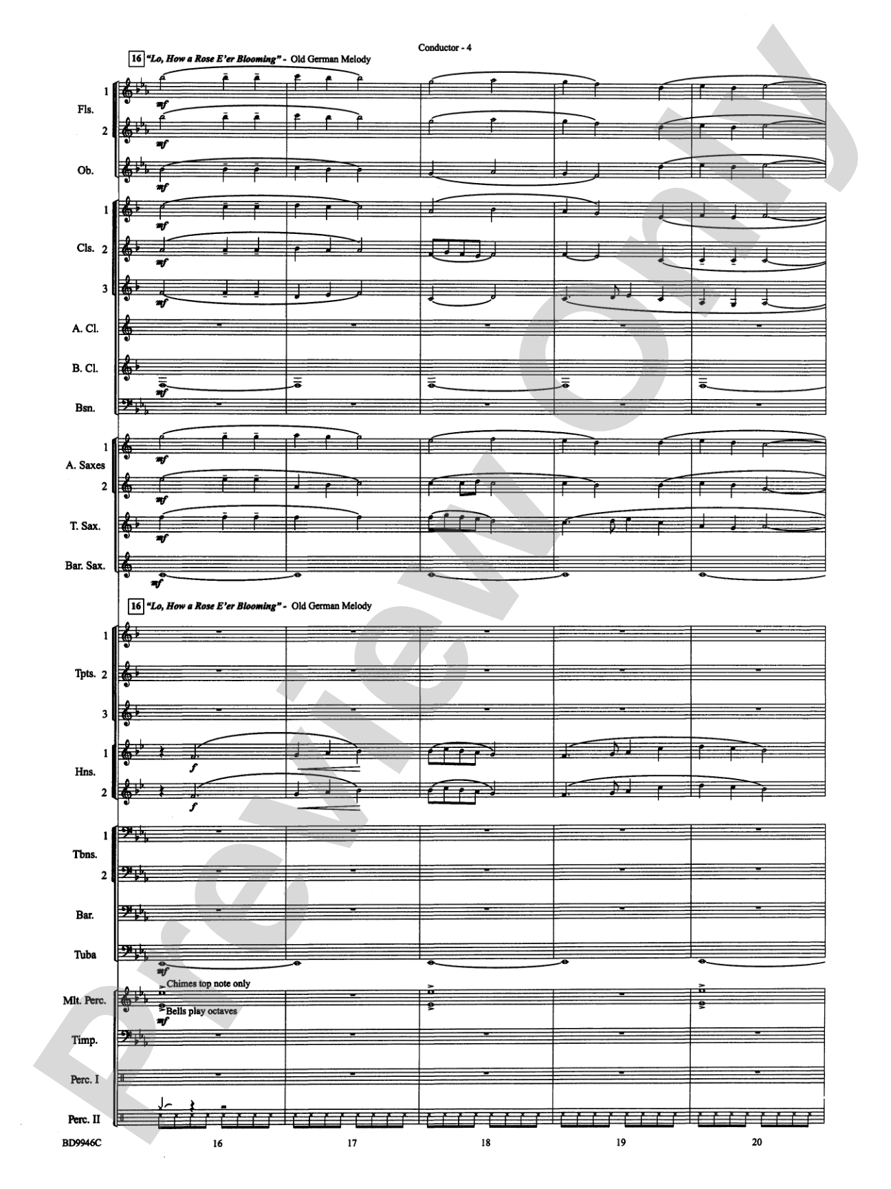 Winterfest: Concert Band Conductor Score & Parts