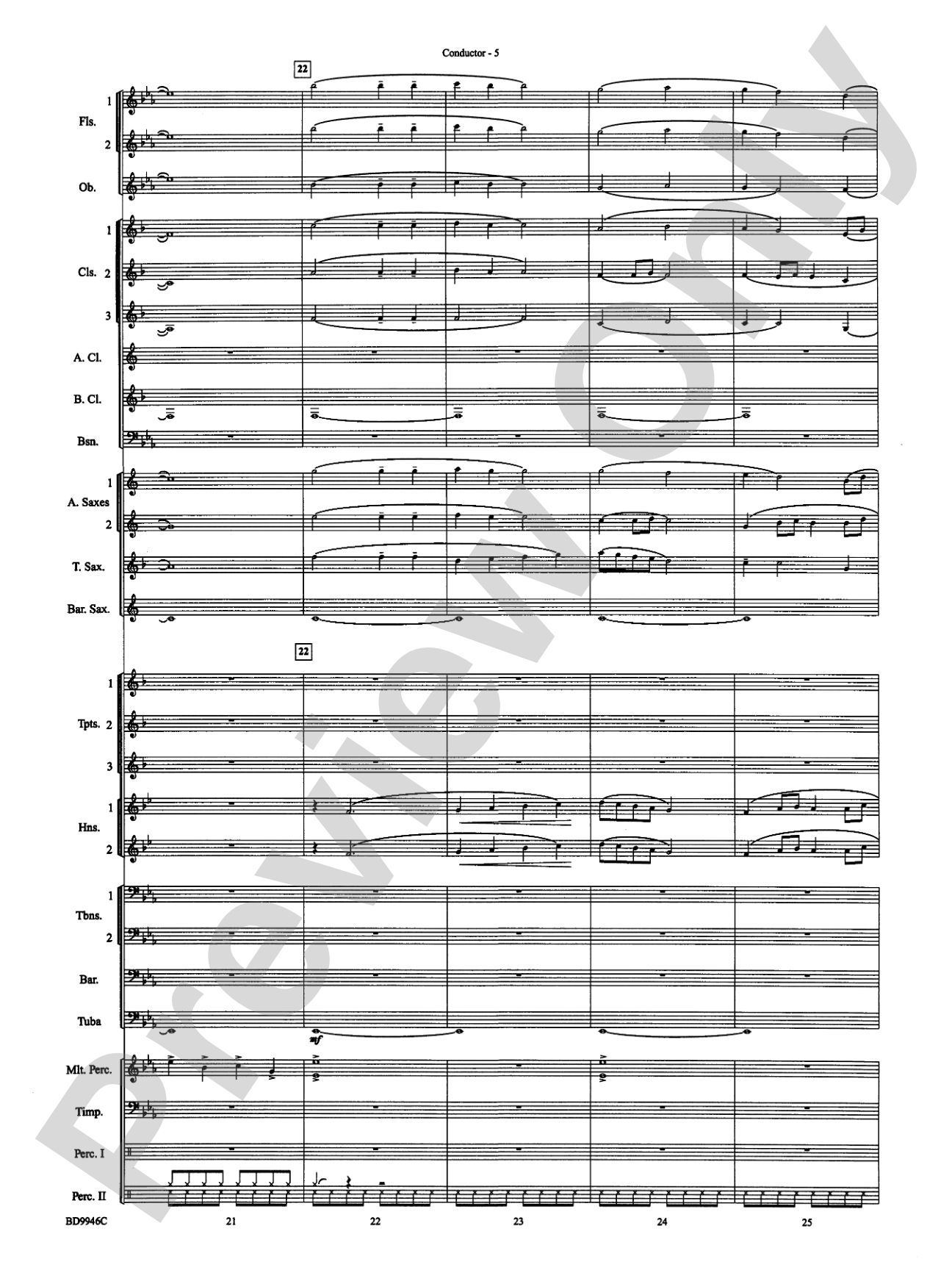 Winterfest: Concert Band Conductor Score & Parts