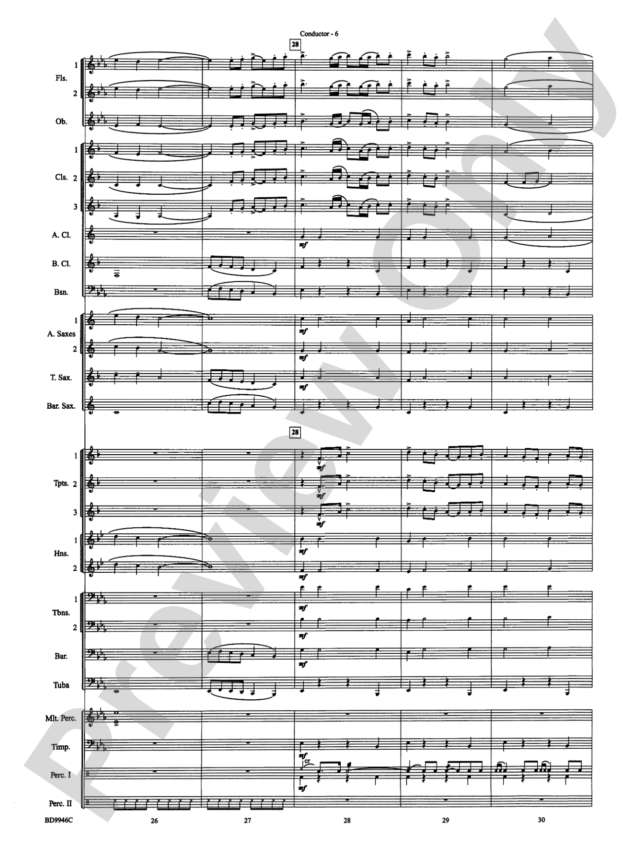 Winterfest: Concert Band Conductor Score & Parts