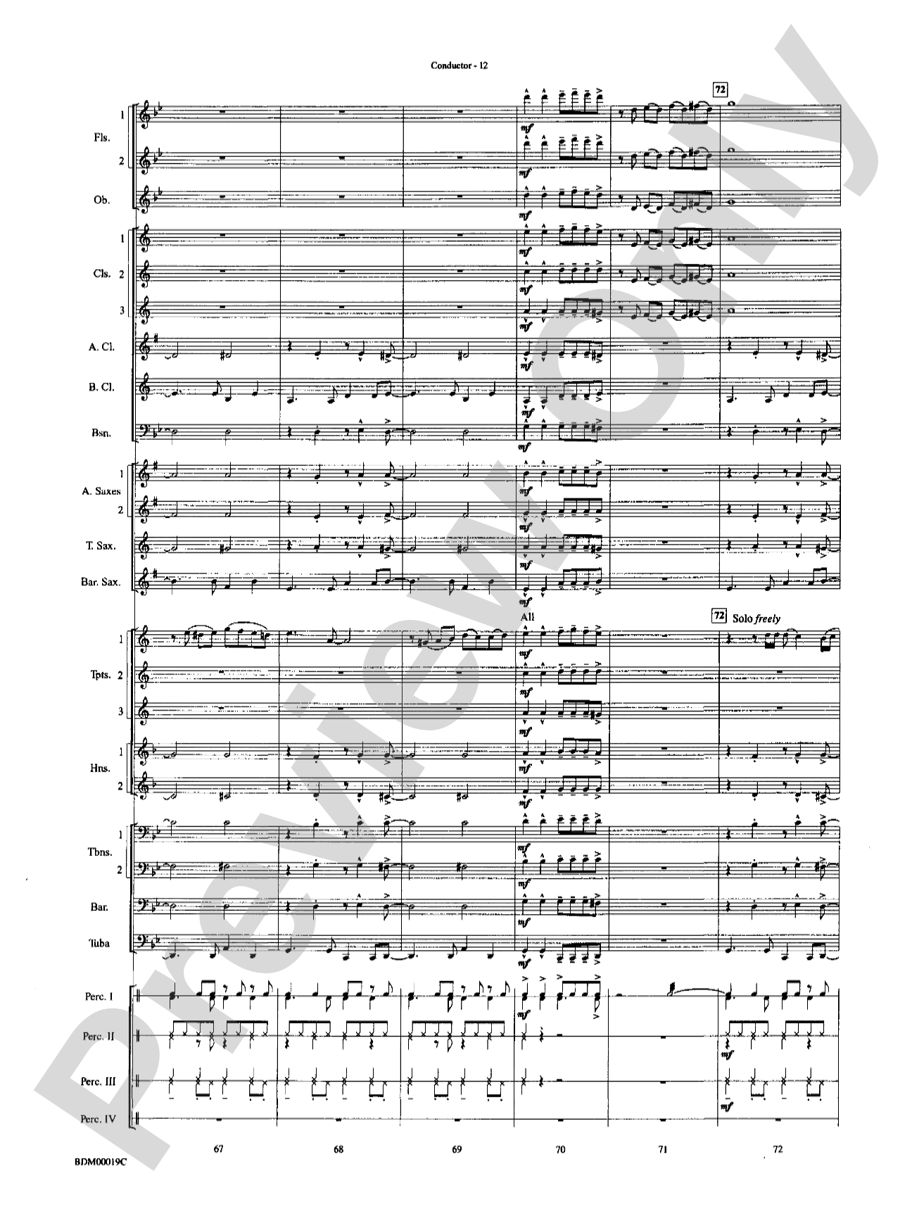 Carnaval de Brasil: Concert Band Conductor Score & Parts