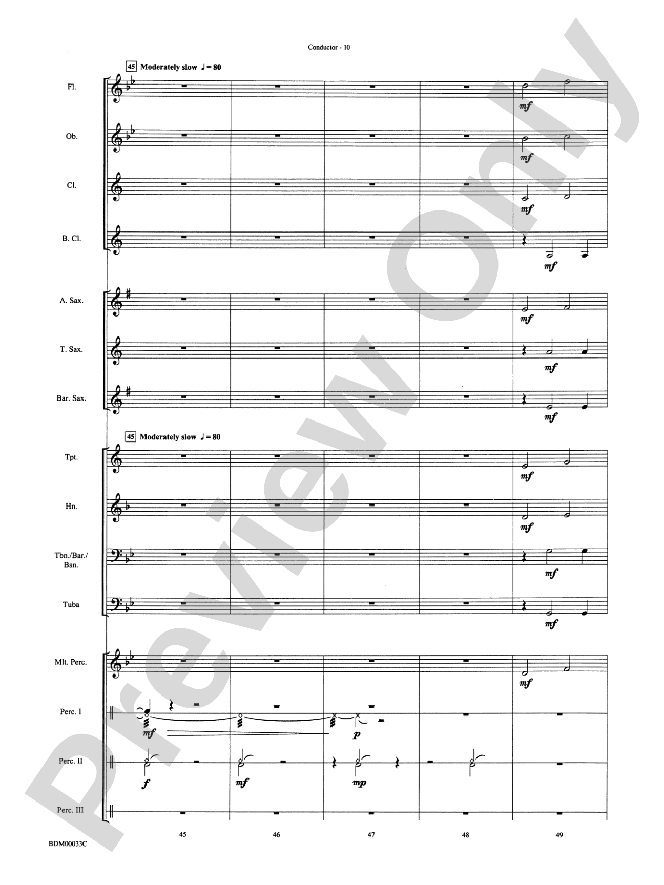 Thunderstorms: Concert Band Conductor Score & Parts