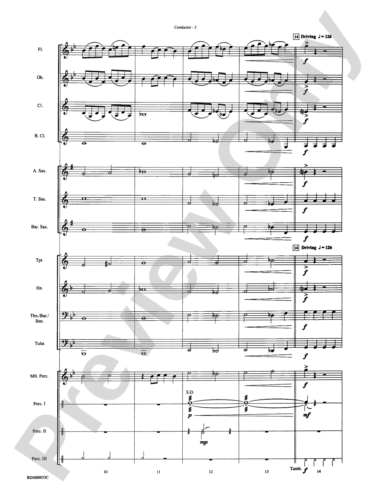 Thunderstorms: Concert Band Conductor Score & Parts
