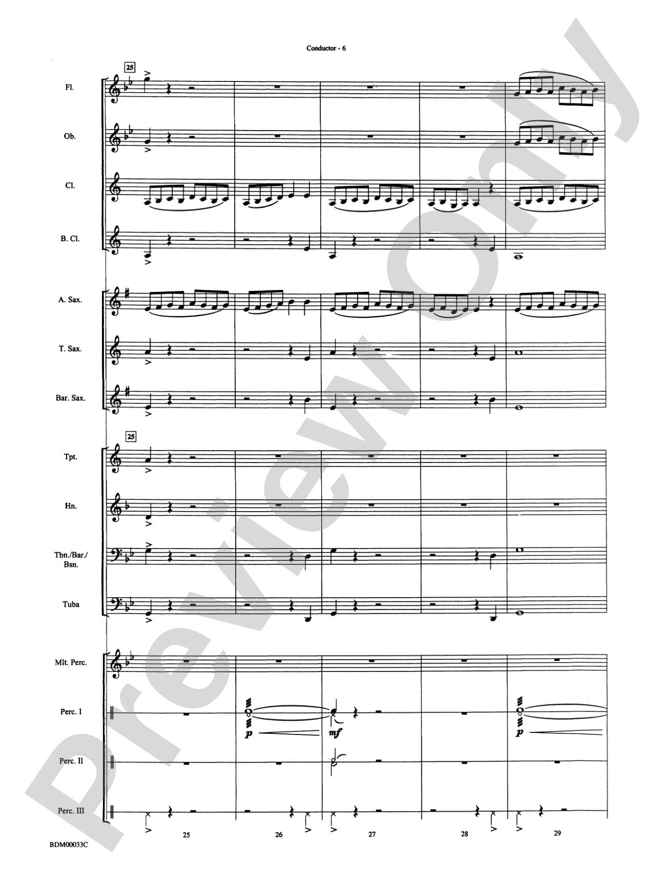 Thunderstorms: Concert Band Conductor Score & Parts